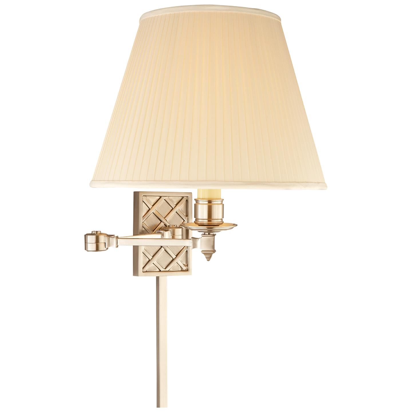 Shown in Polished Nickel finish and Silk shade