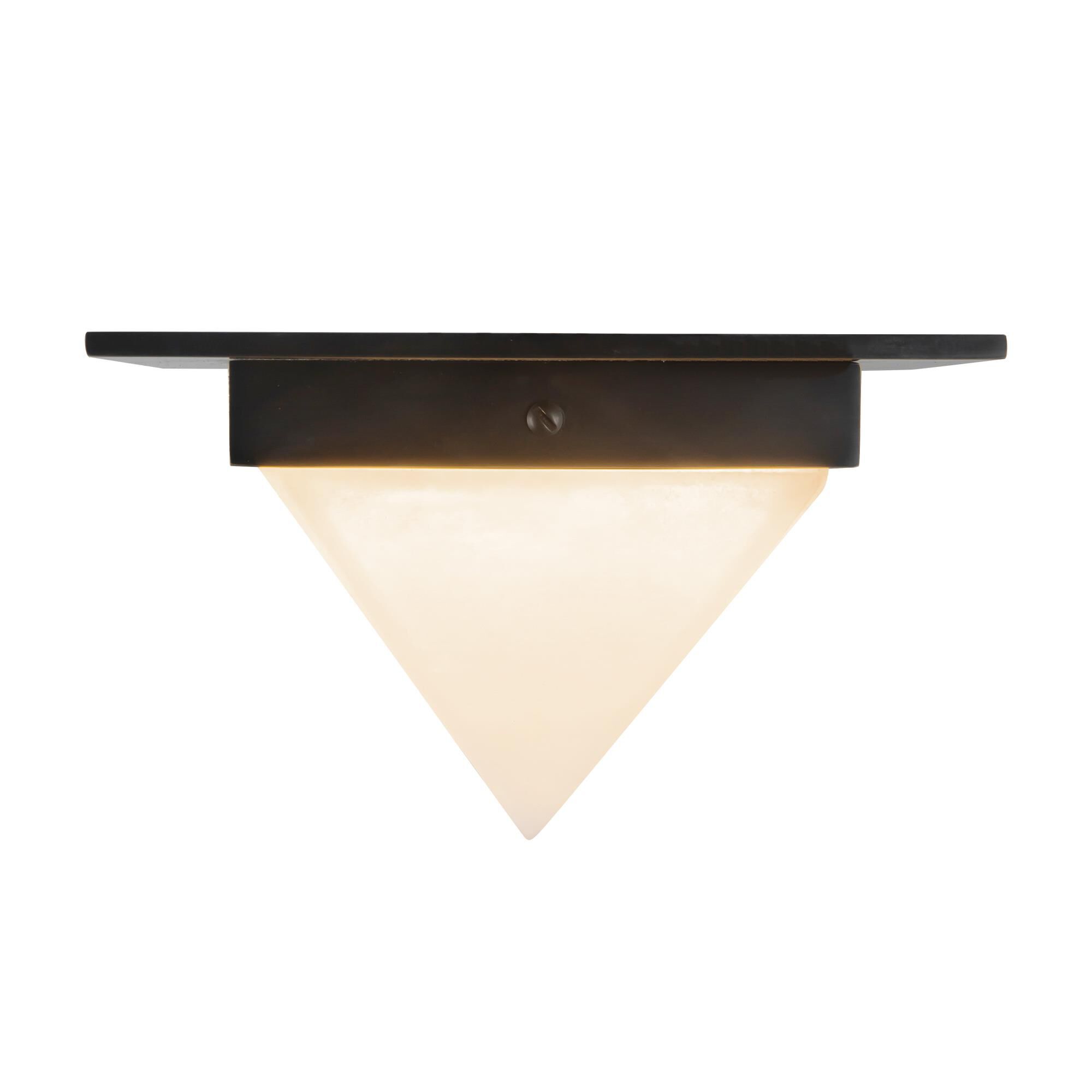 Shown in Urban Bronze finish and Alabaster glass