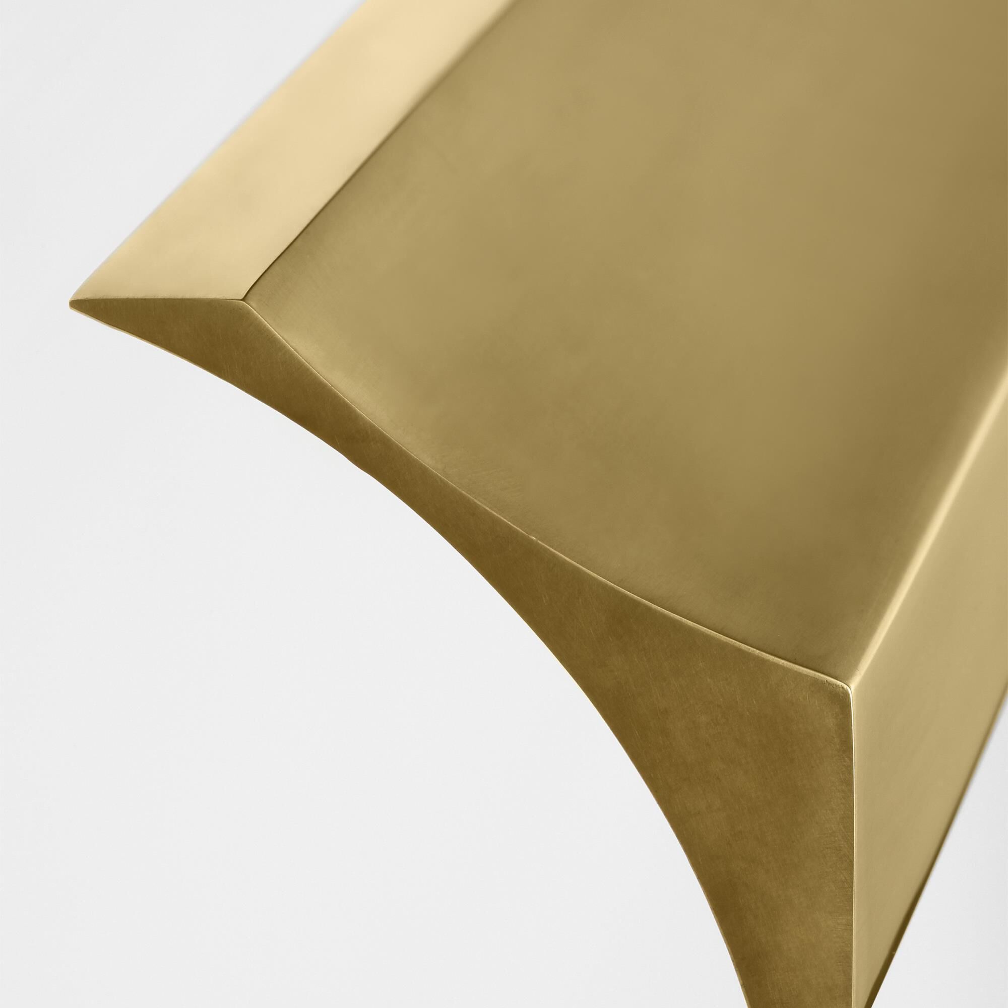 Shown in Hand-Rubbed Antique Brass finish and Brass shade