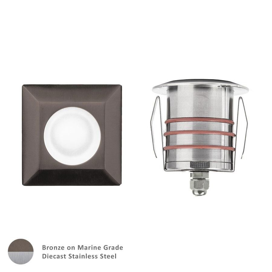 Shown in Bronzed Stainless Steel finish and Clear glass