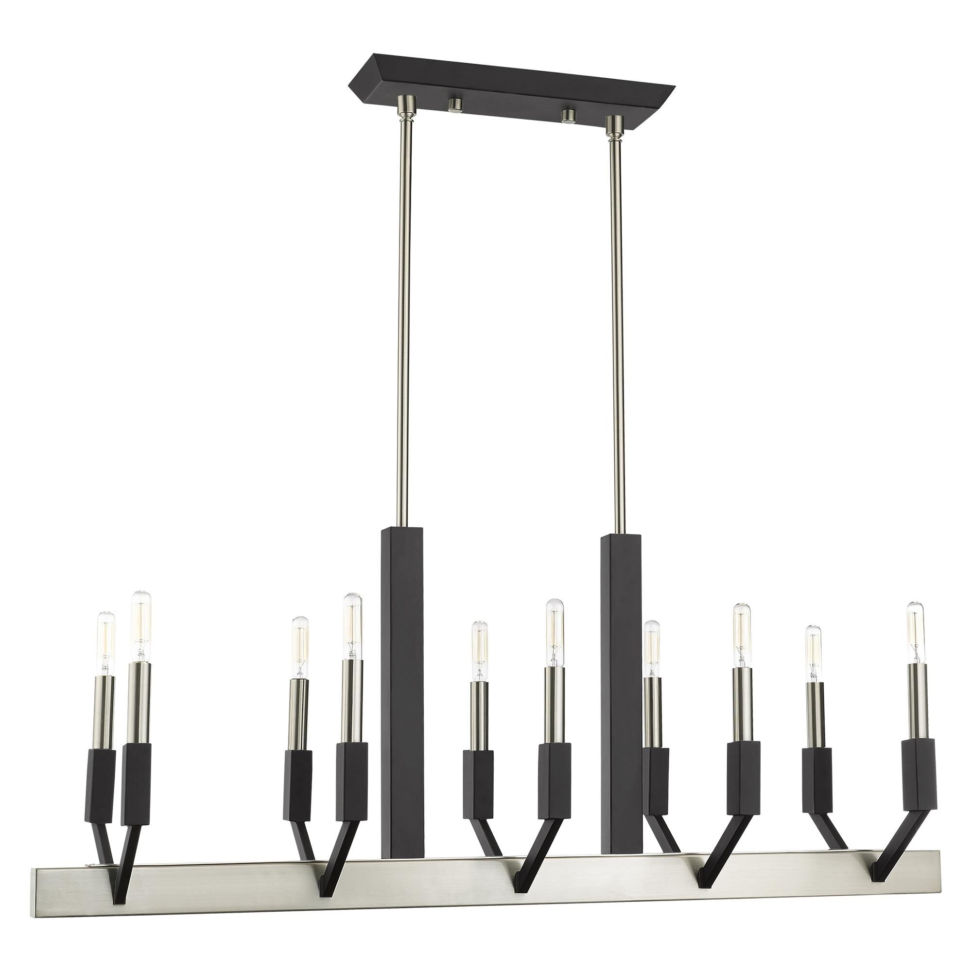 Beckett 40 Inch 10 Light Linear Suspension Light by Livex Lighting