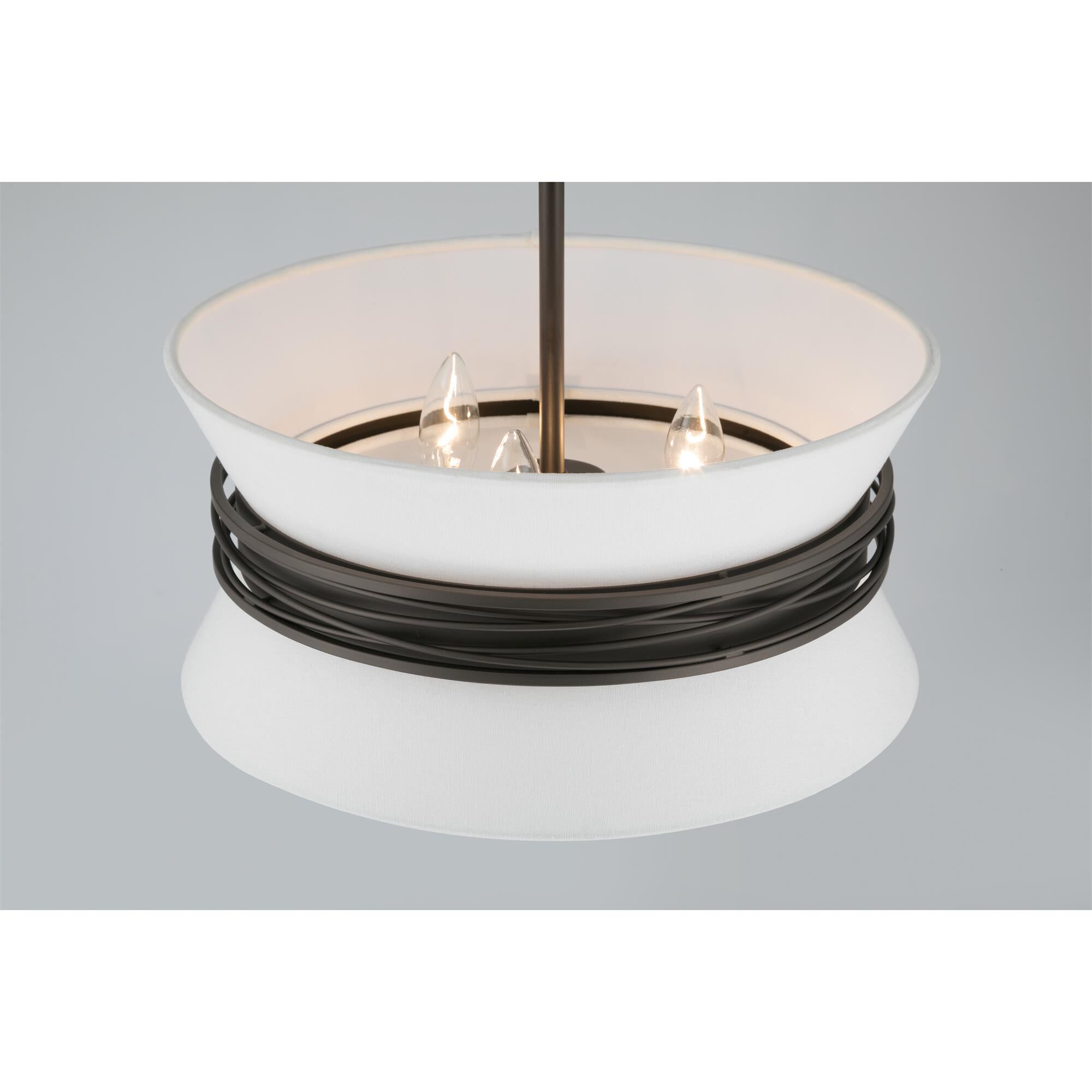 Shown in Dark Bronze finish and White shade