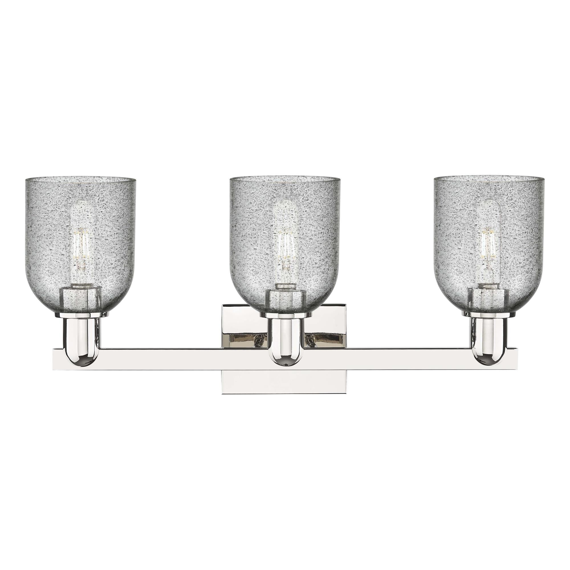 Shown in Polished Nickel finish and Charcoal glass