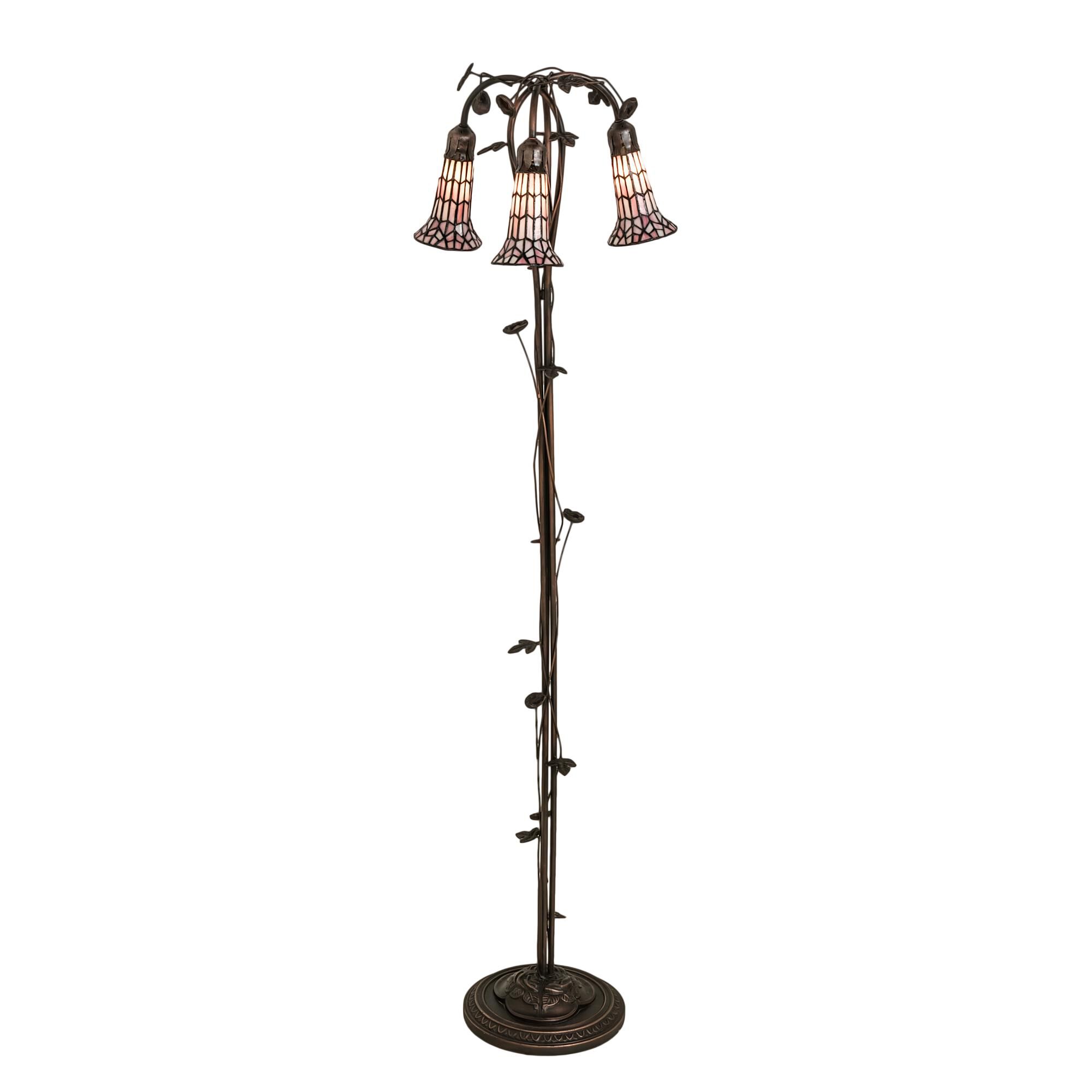 Stained Glass Pond Lily 58 Inch Floor Lamp by Meyda Lighting