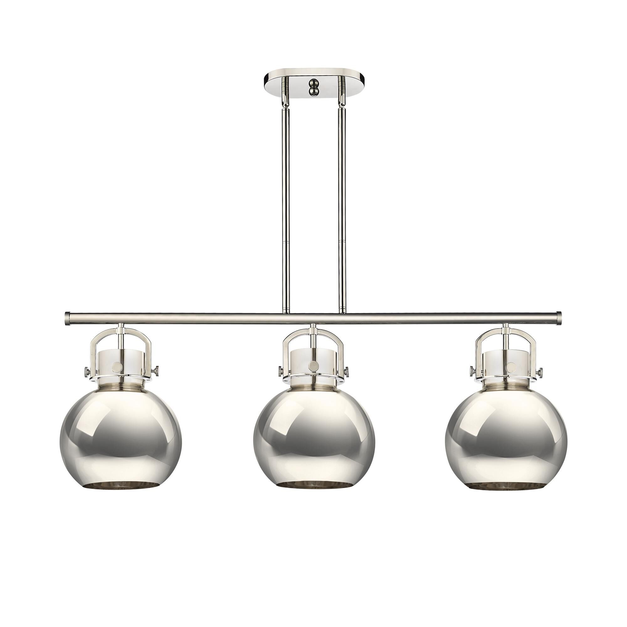 Shown in Polished Nickel finish and Polished Nickel Steel shade