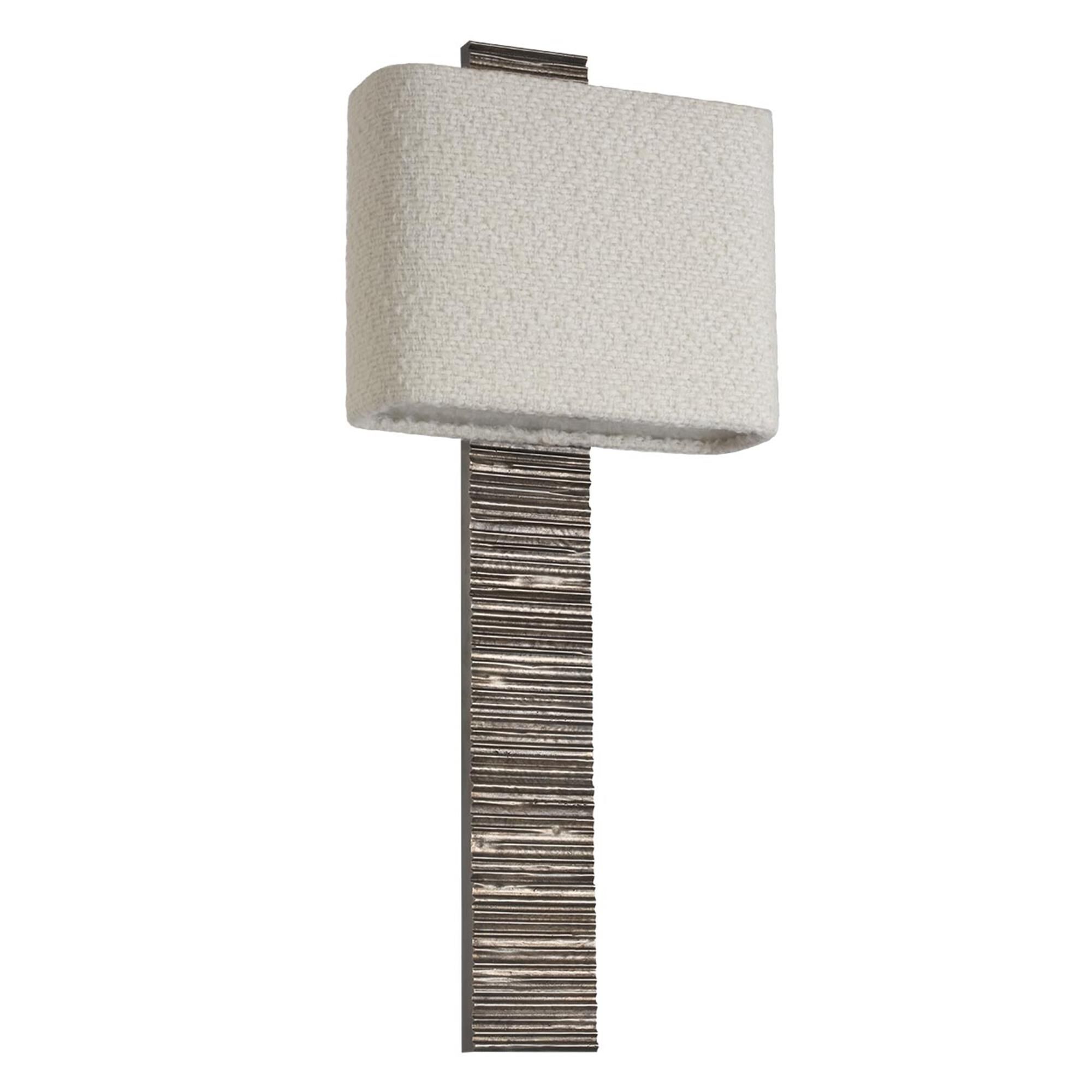 Shown in Ridged Graphite finish and Boucle Rectangle shade