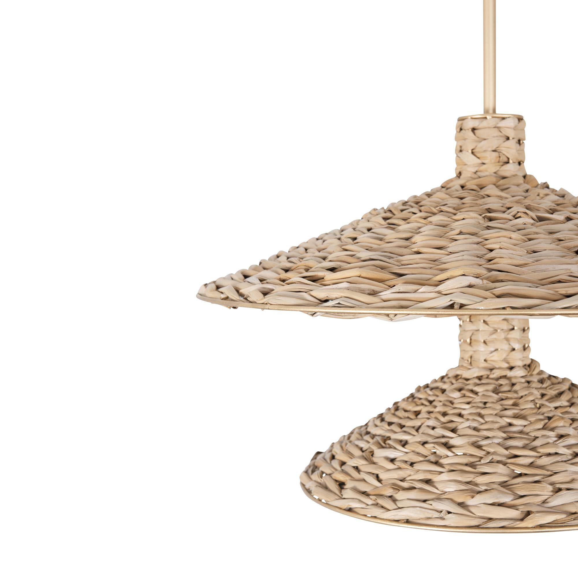 Shown in French Gold/Natural Seagrass finish and Natural Seagrass shade
