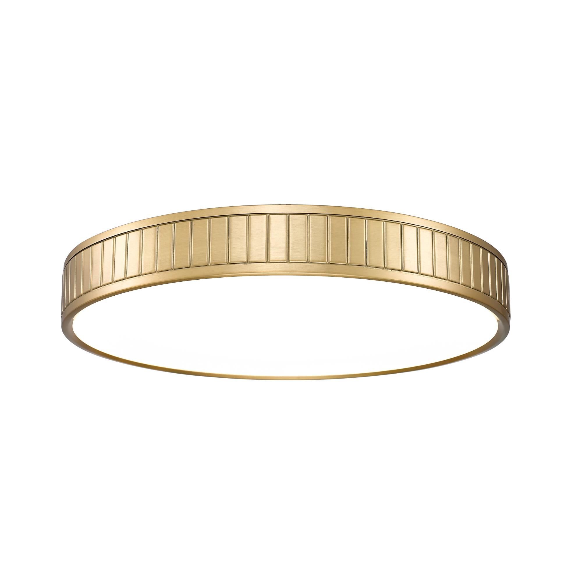 Shown in Modern Gold finish and Frosted glass and Frosted shade