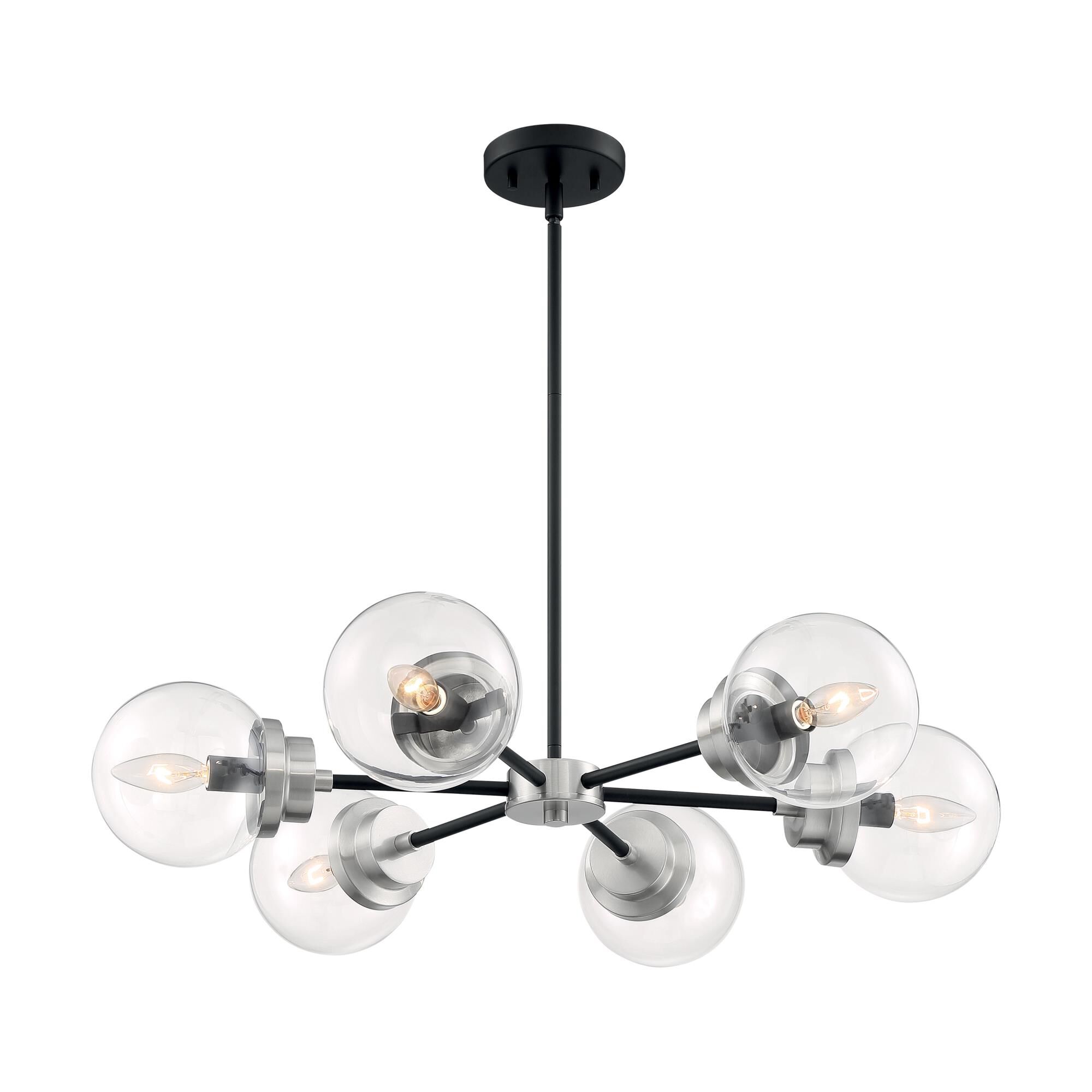 Axis 29 Inch 6 Light Chandelier by Nuvo Lighting