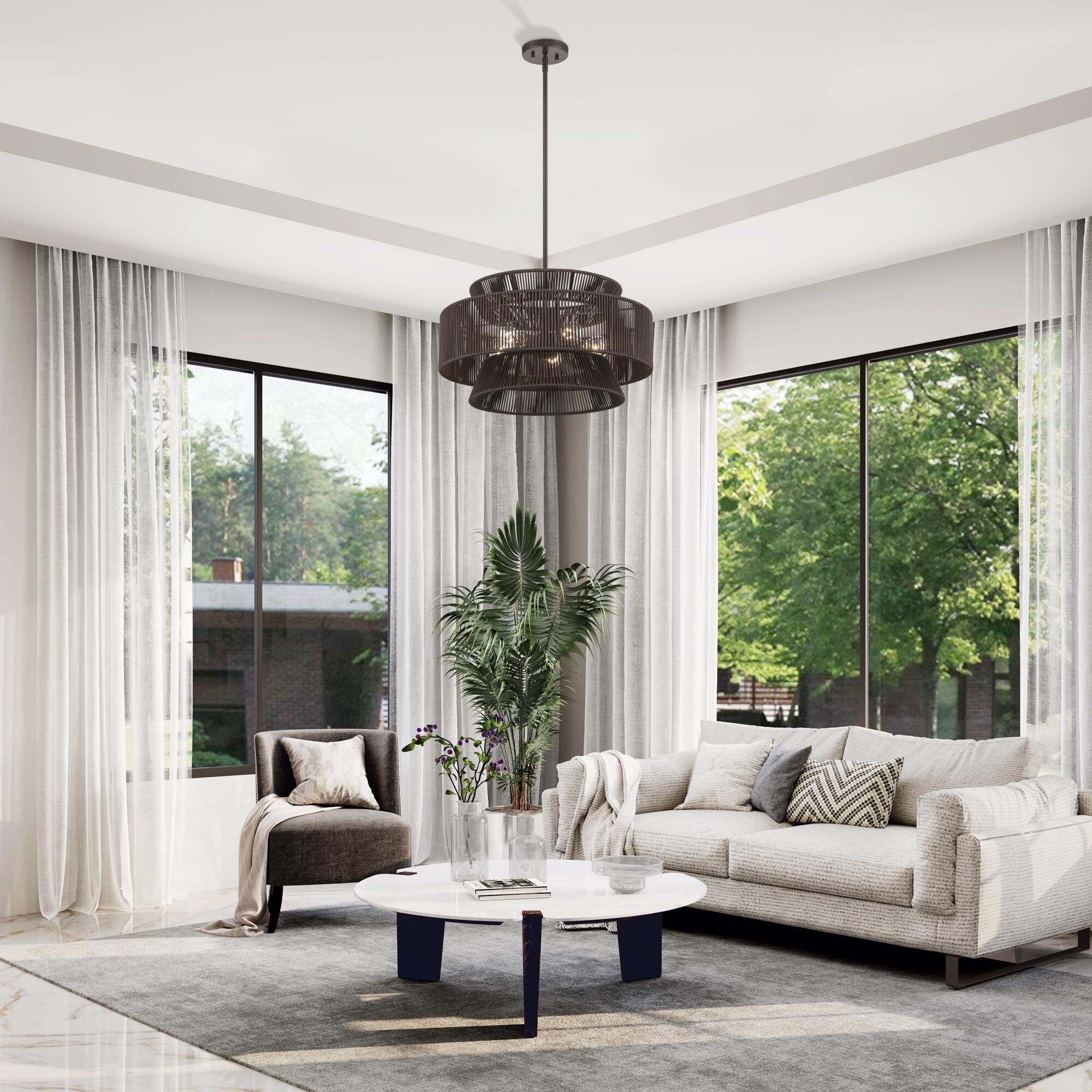 Florell 22 Inch Large Pendant by Livex Lighting