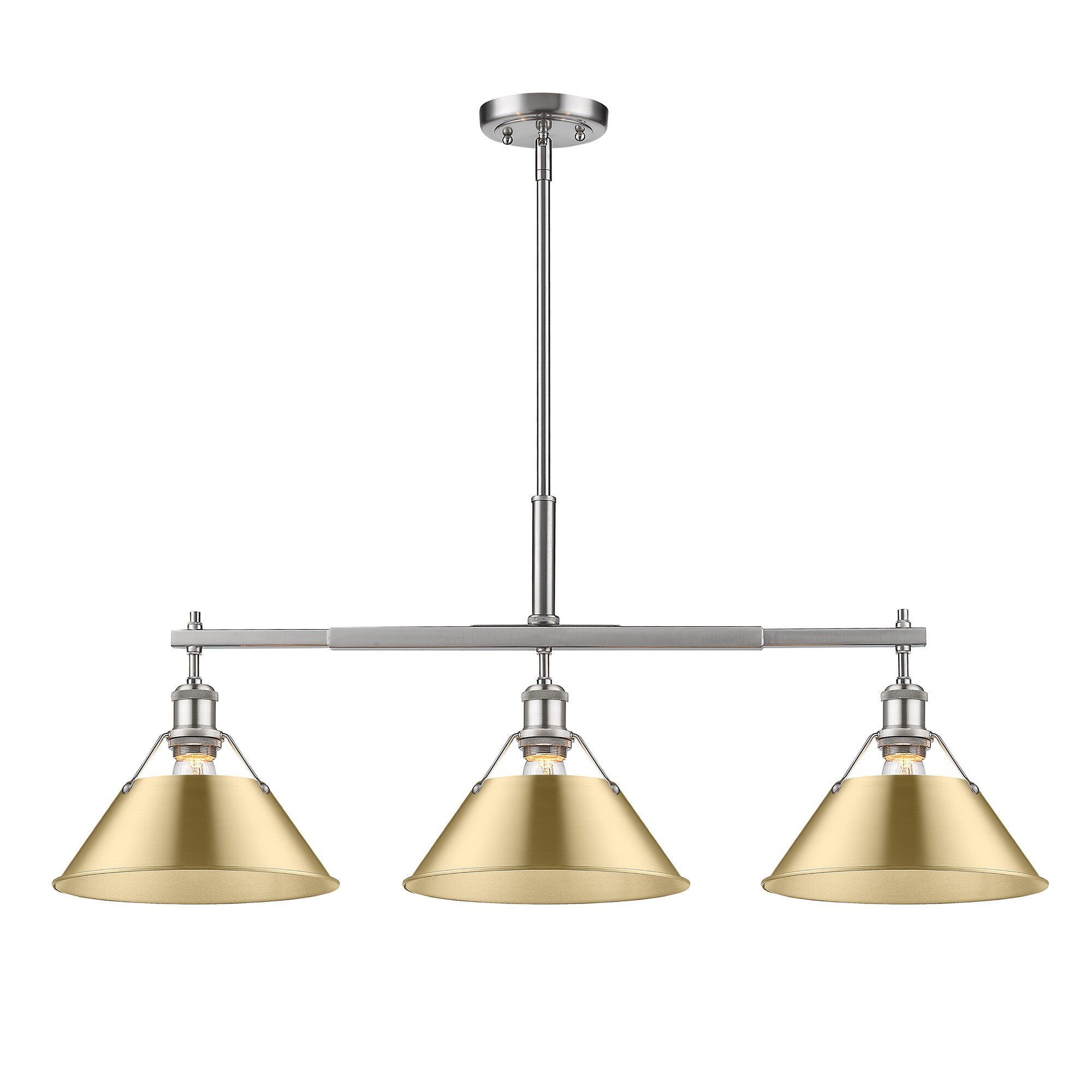Shown in Pewter finish and Without Glass glass and Brushed Champagne Bronze shade
