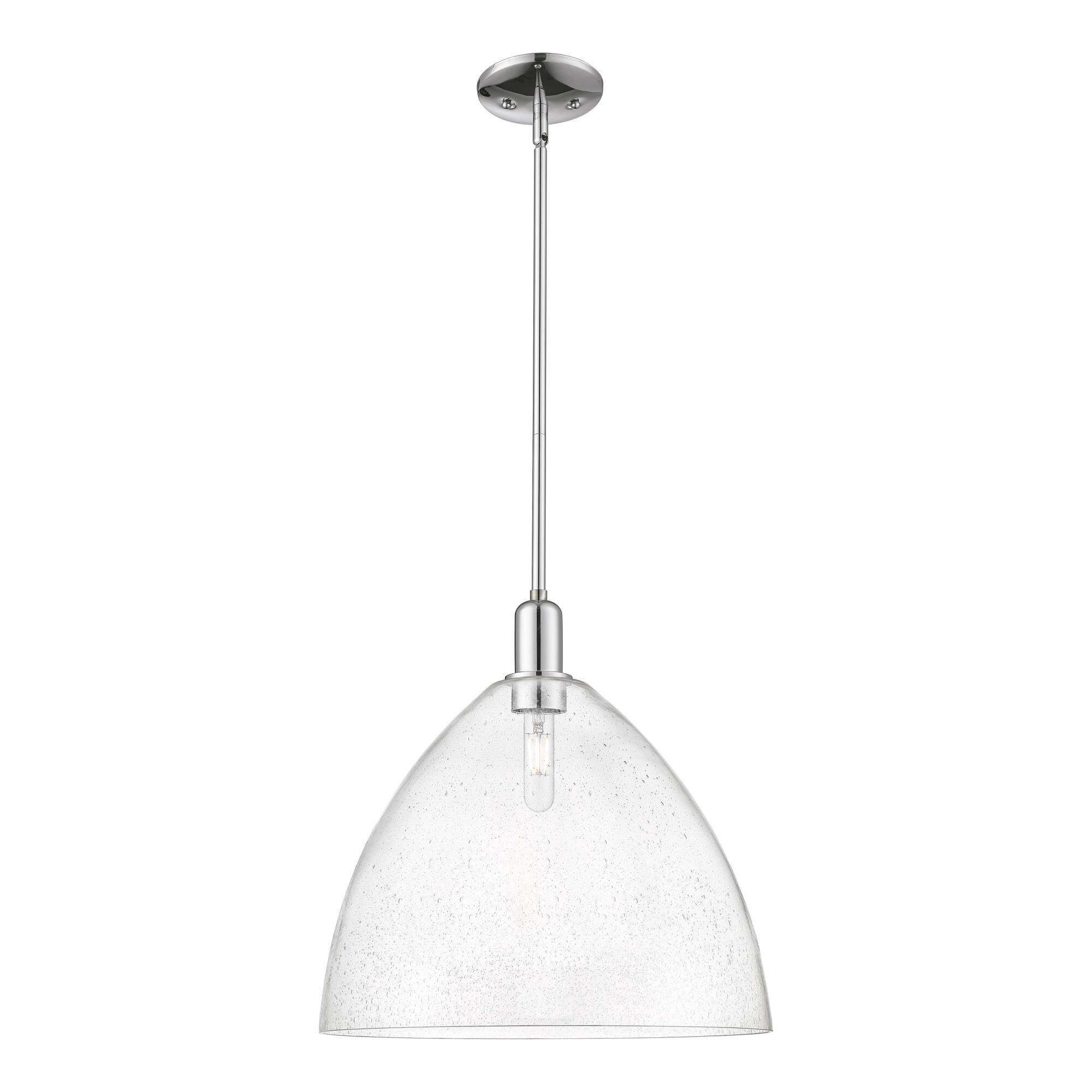 Shown in Polished Chrome finish and Seedy glass