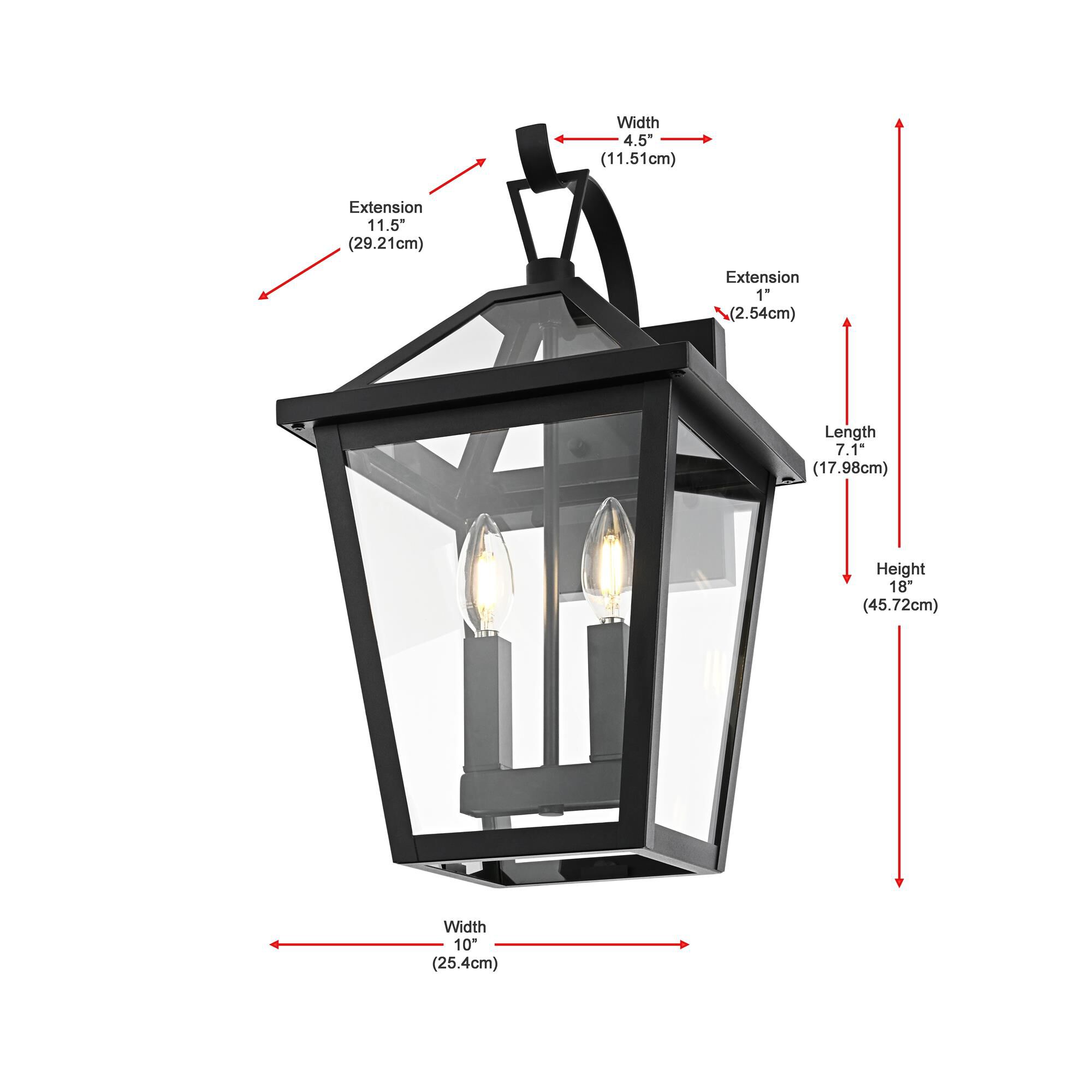 Frankford 10 Inch Outdoor Wall Light by Elegant Lighting