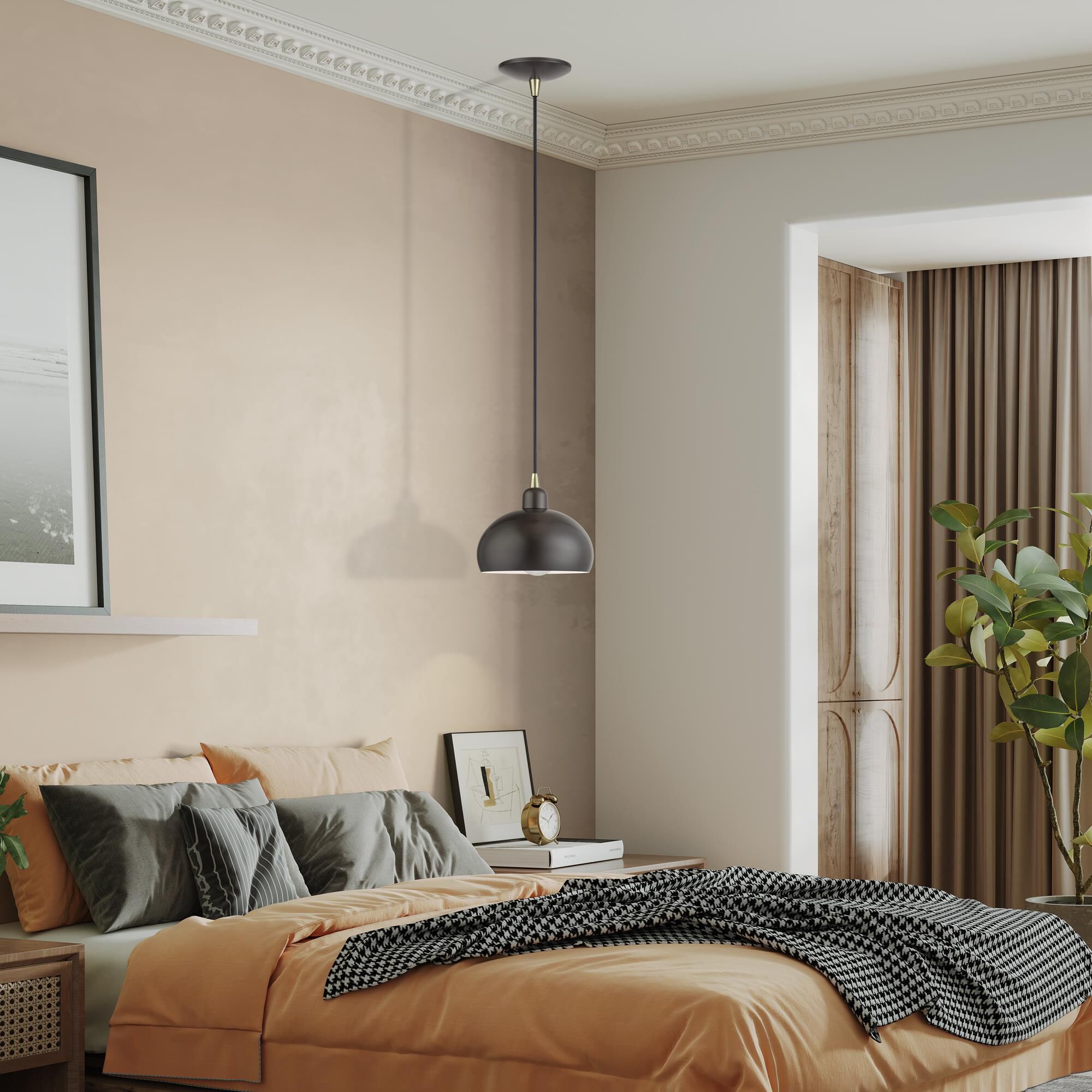 Domma 8 Inch Mini Pendant by Livex Lighting