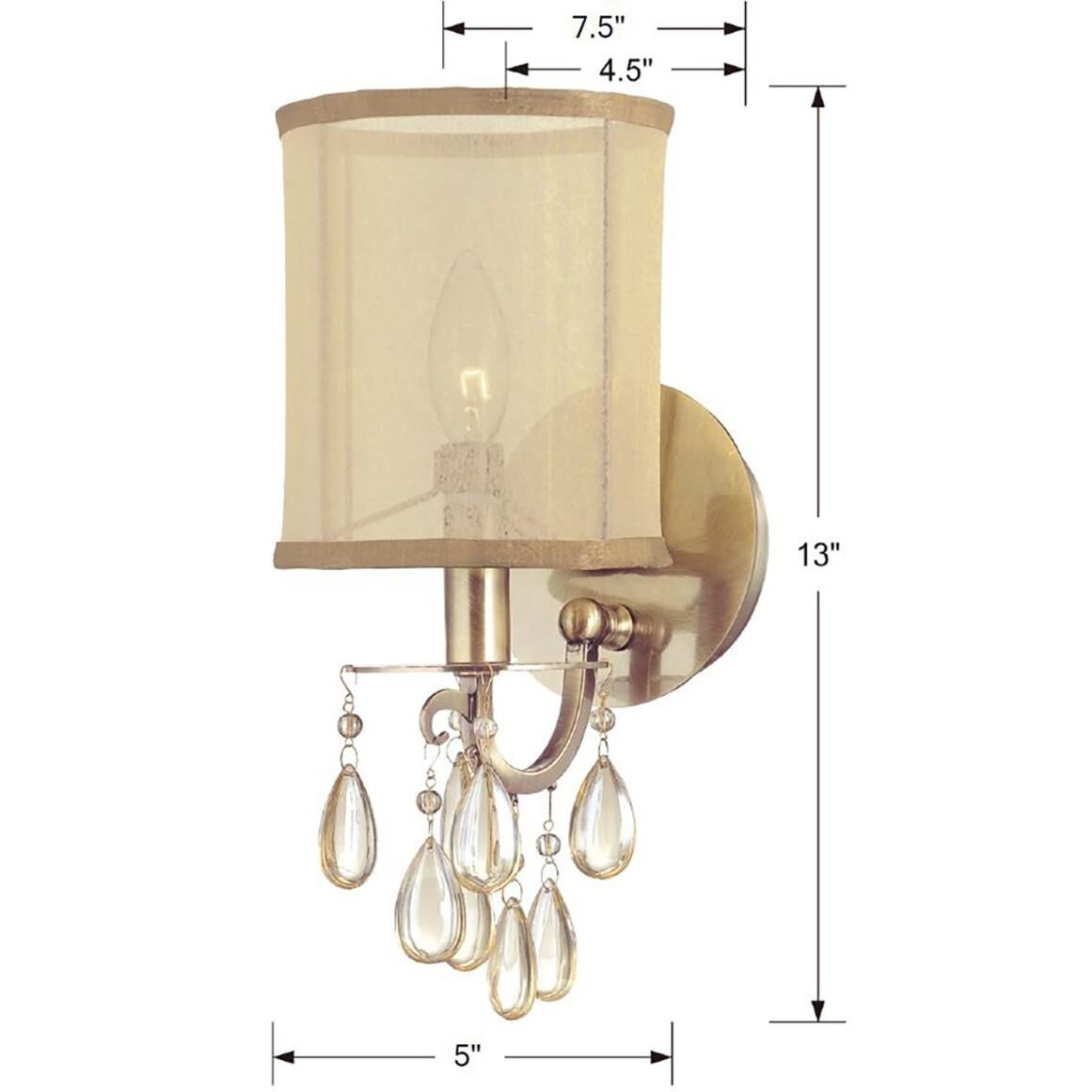 Crystorama Hampton 13 Inch Wall Sconce