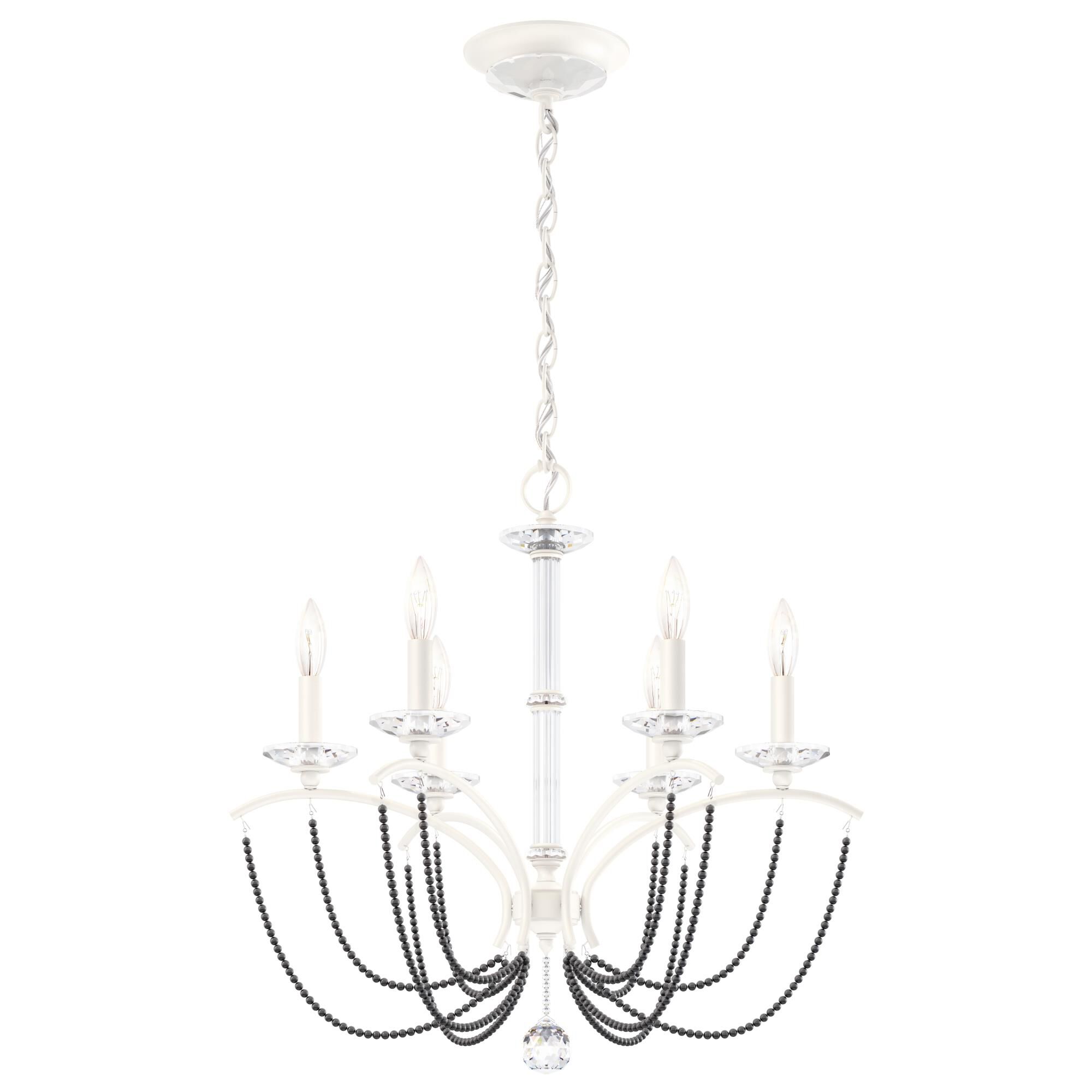 Shown in White finish and Dark Grey Pearl crystal