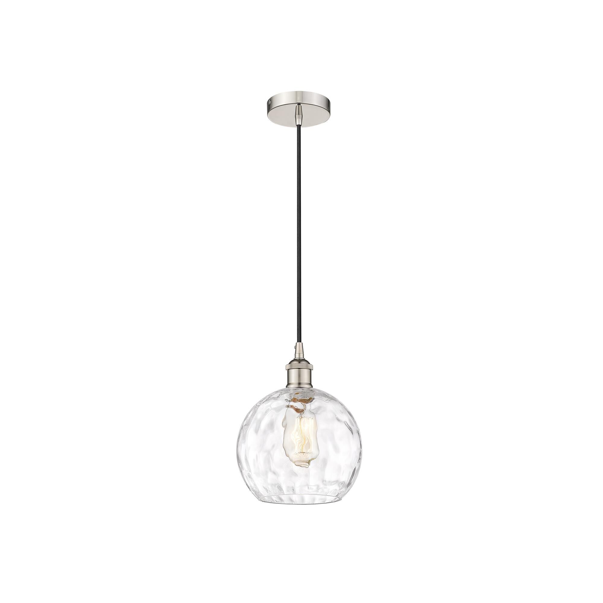 Shown in Polished Nickel finish and Clear glass