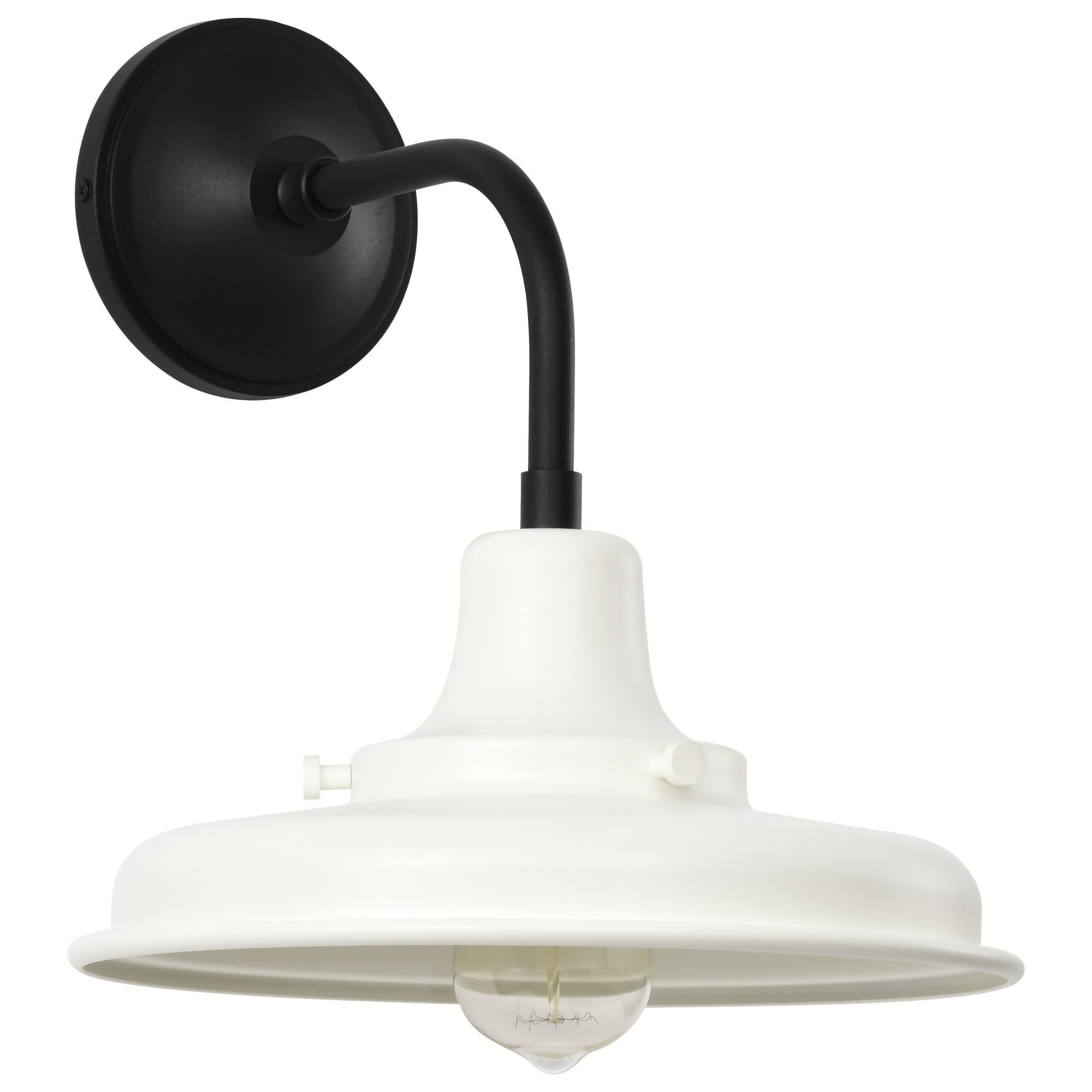 Shown in Black finish and White shade