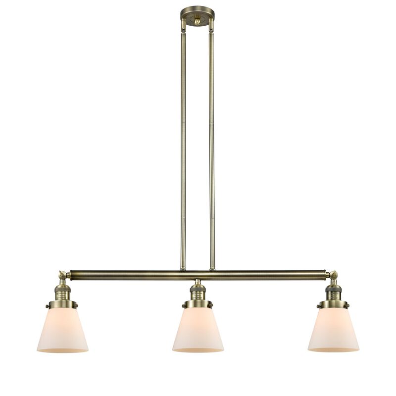 Bruno Marashlian Small Cone 36 Inch 3 Light Linear Suspension Light by Innovations Lighting
