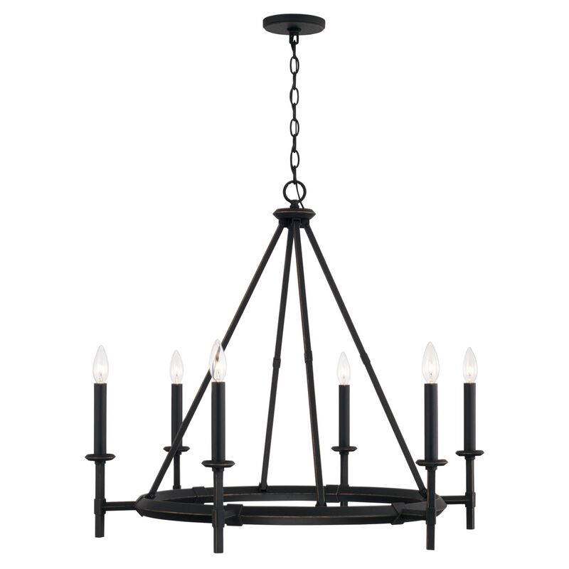 Ogden 33 Inch 6 Light Chandelier by Capital Lighting Fixture Company