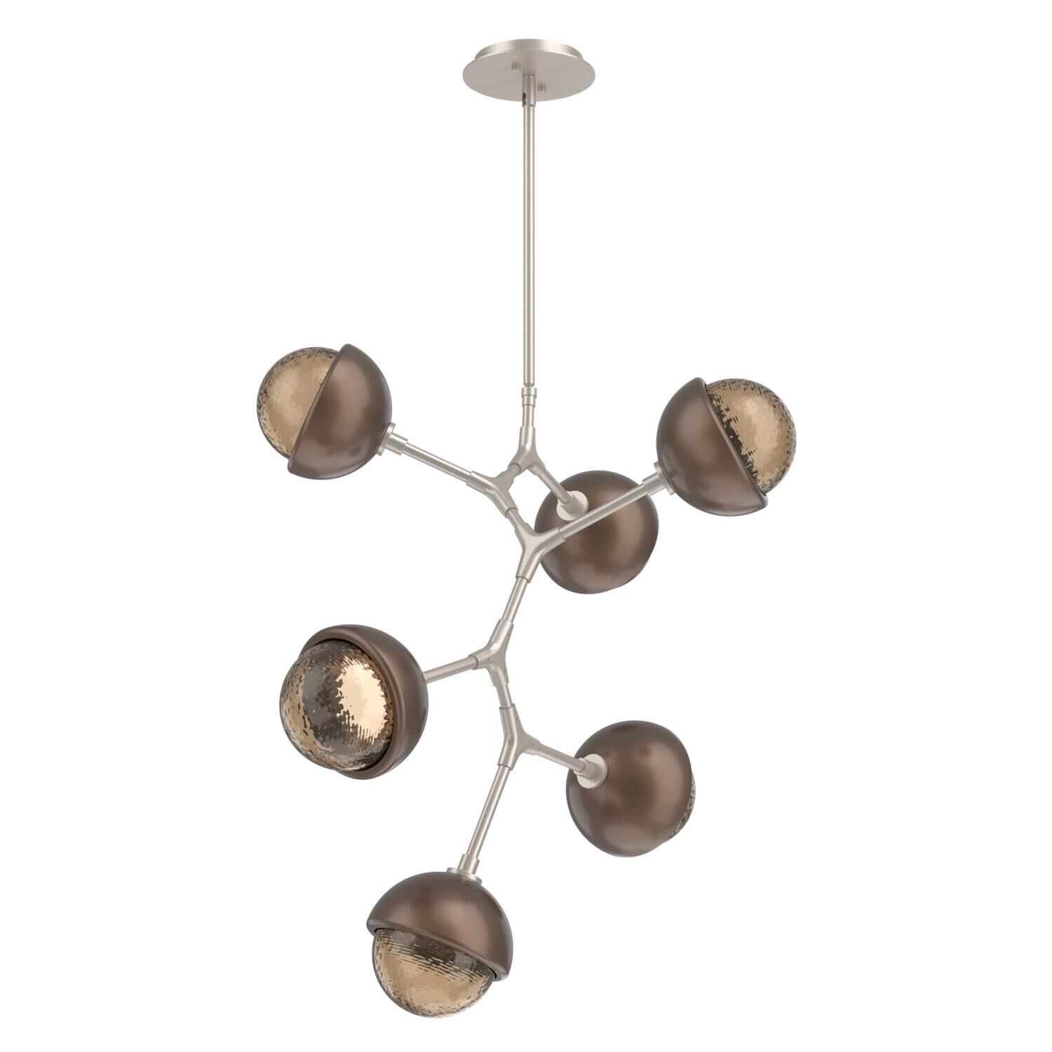 Shown in Beige Silver finish and Bronze glass and Burnished Bronze accent