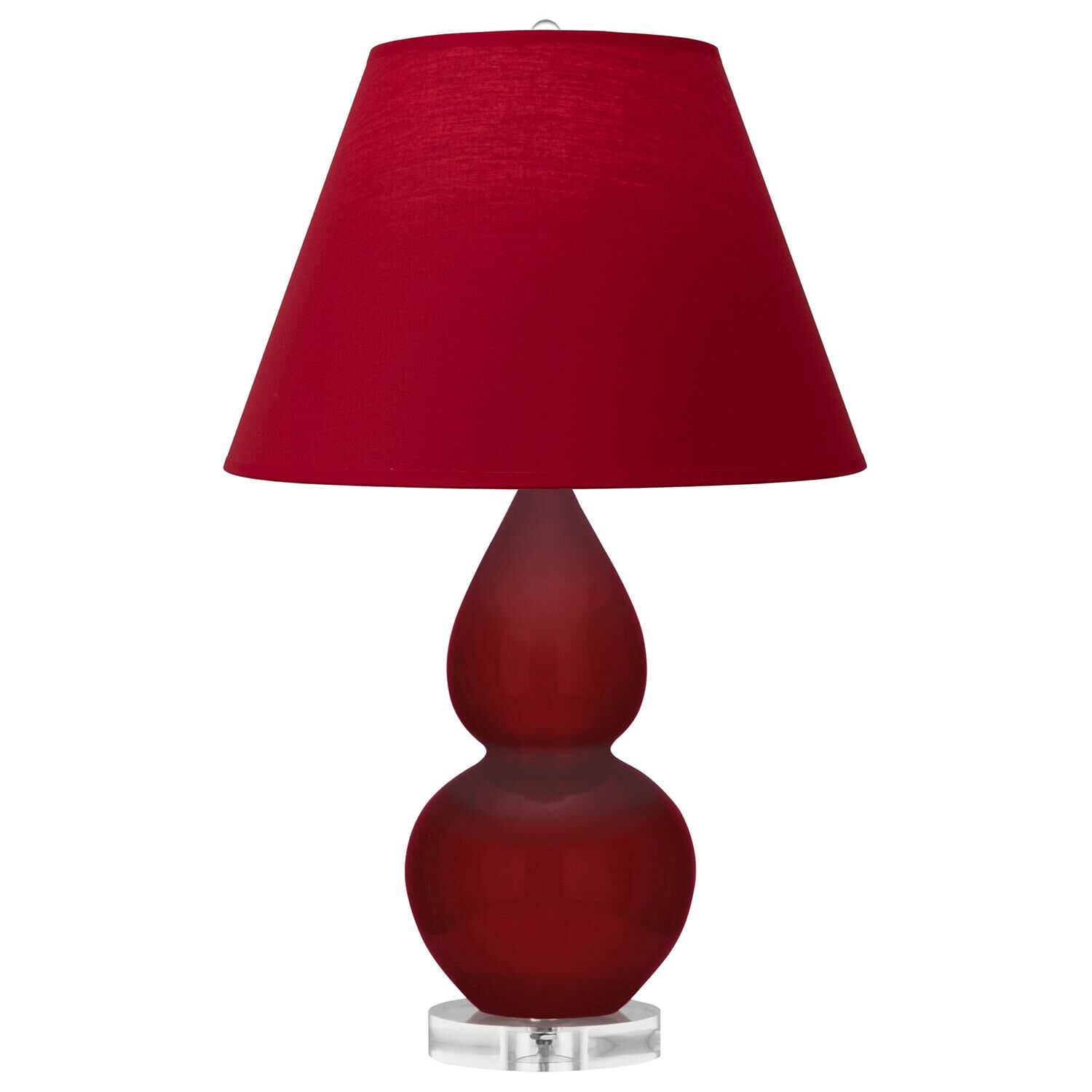 Shown in Sangria finish and Rose Red with Ink Black Lining shade and Lucite accent