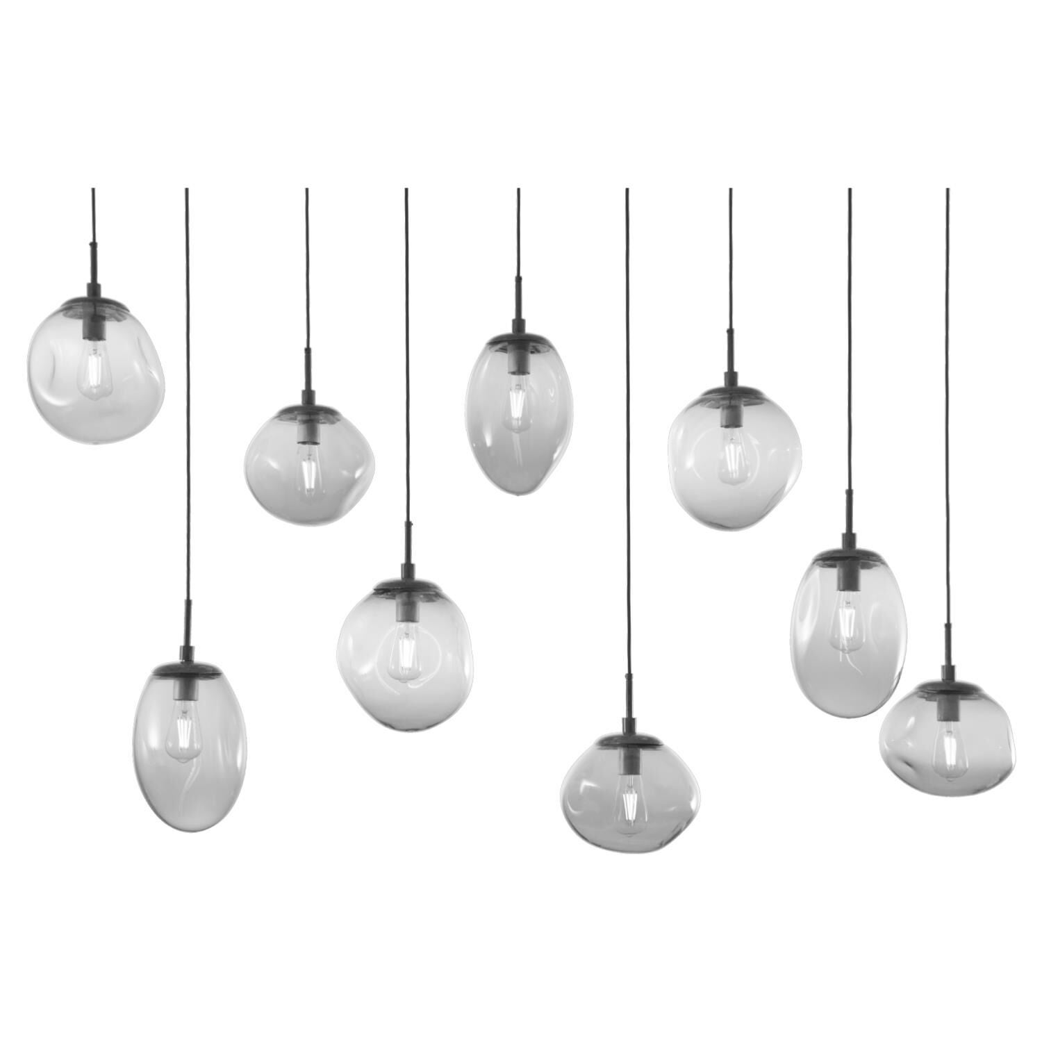 Shown in Matte Black finish and Blown Smoke glass