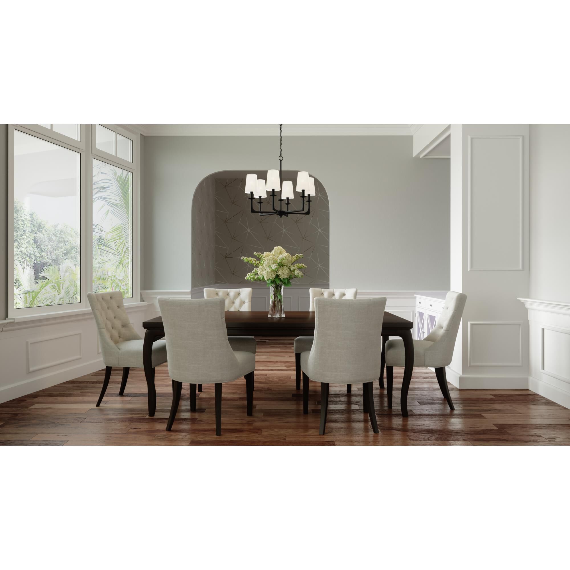 Hough 24 Inch 6 Light Chandelier by Quoizel