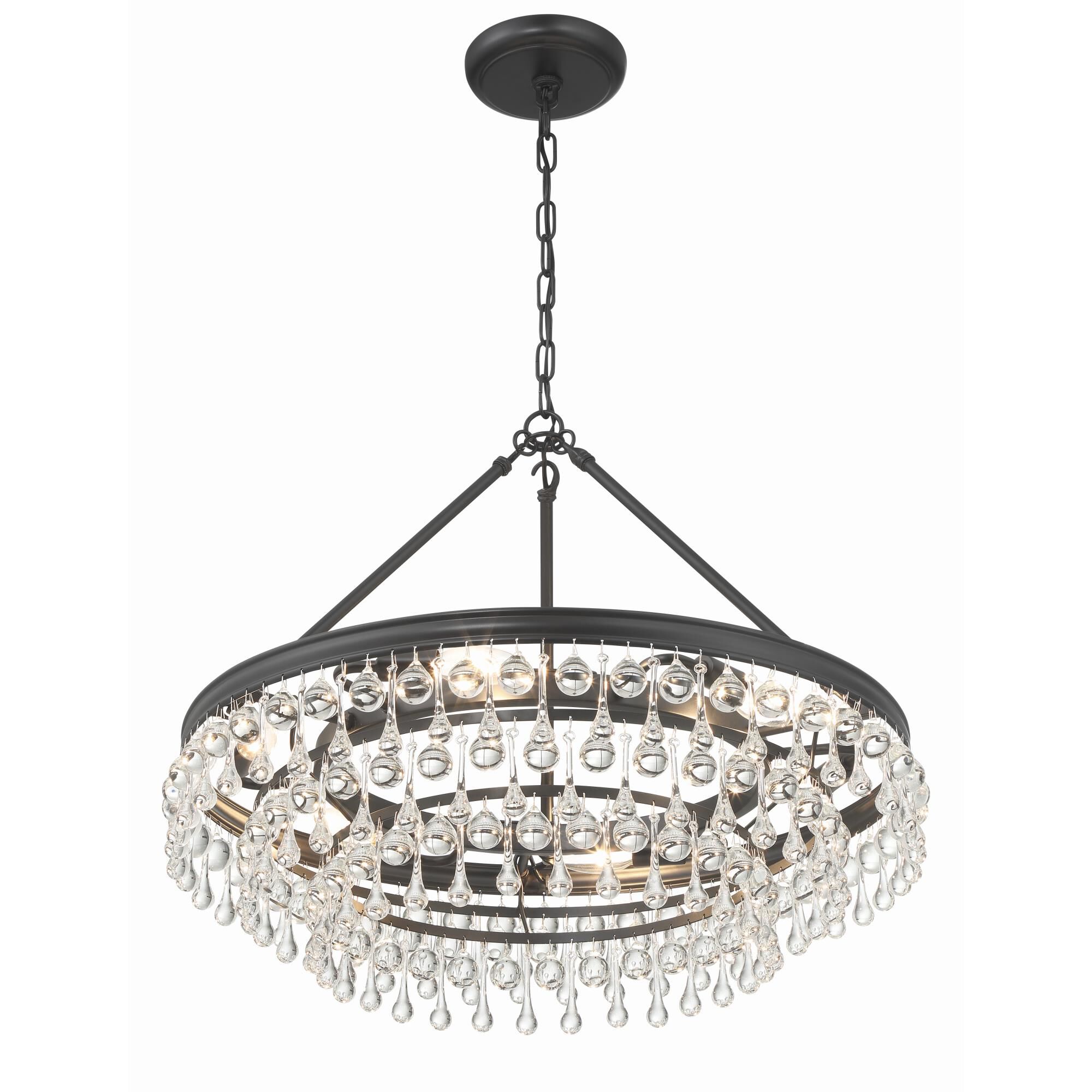 Calypso 25 Inch 6 Light Chandelier by Crystorama