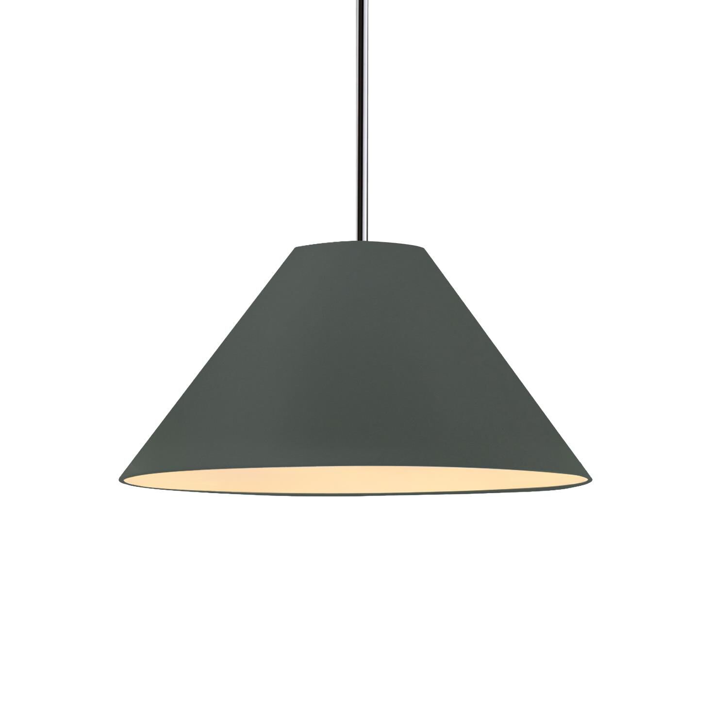 Shown in Polished Chrome finish and Pewter Green shade