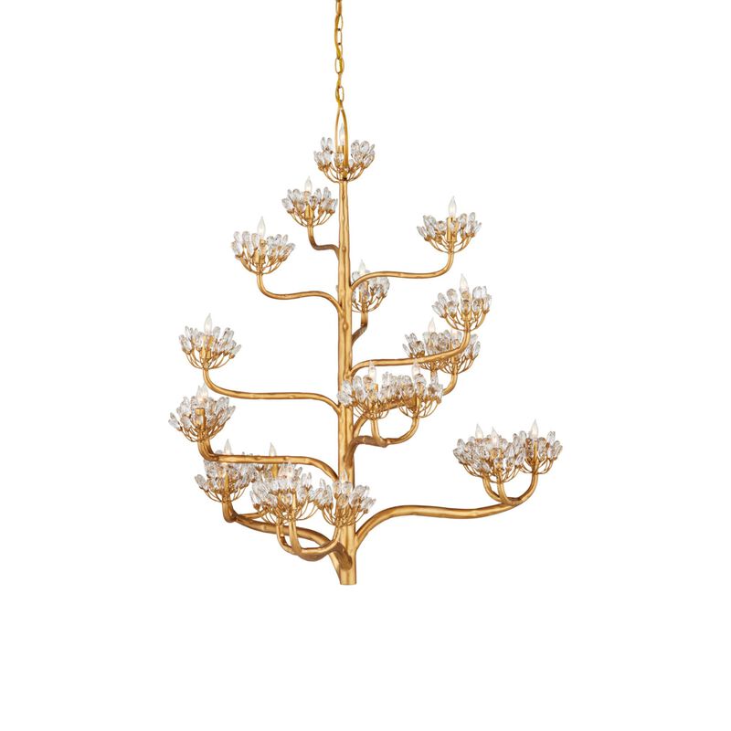 Agave Americana 42 Inch 22 Light Chandelier by Currey and Company