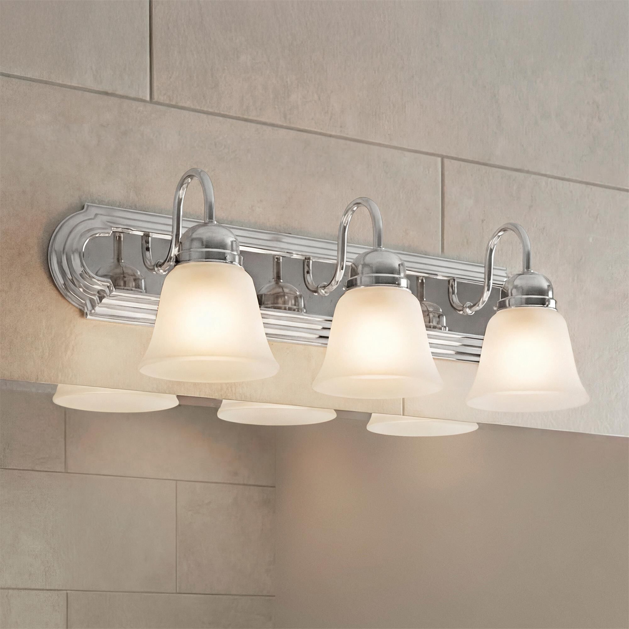 Shown in Chrome finish and Satin Etched glass