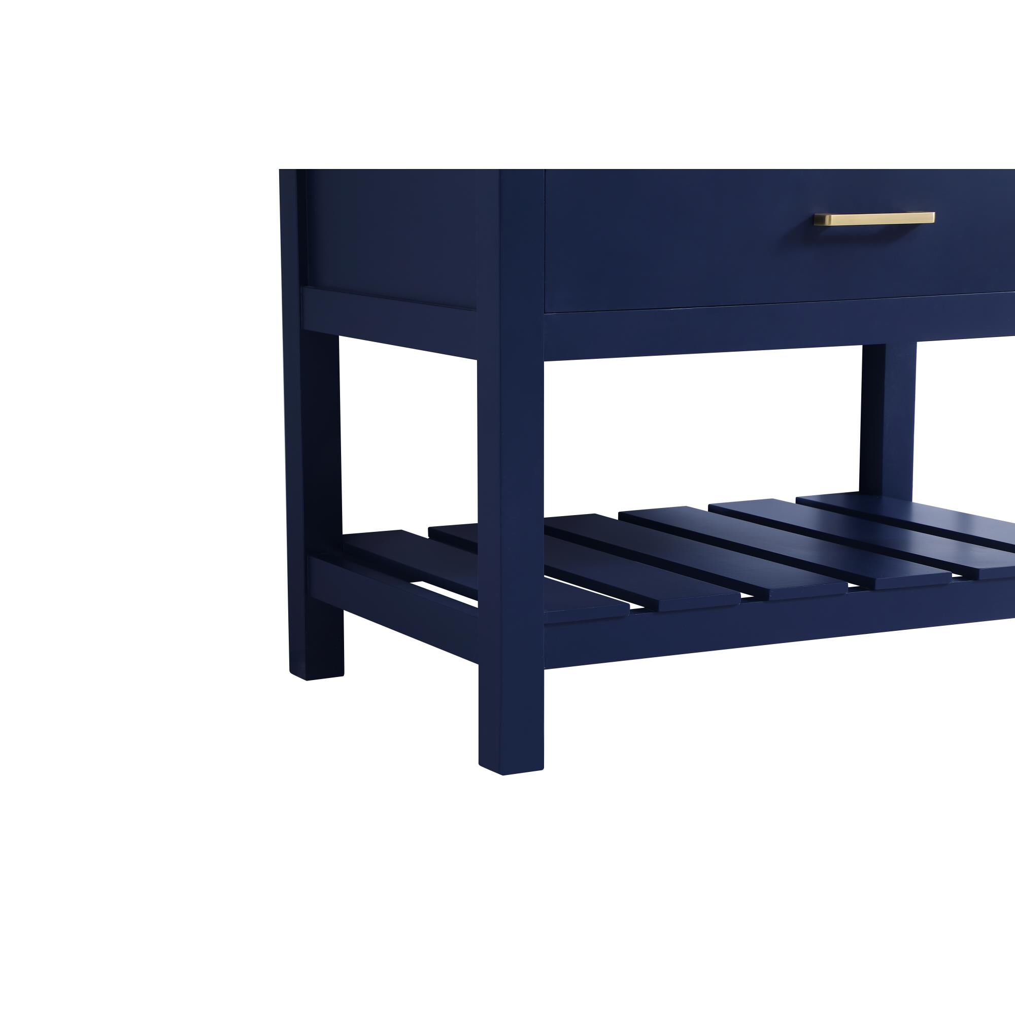 Shown in Blue finish and With Backsplash accent