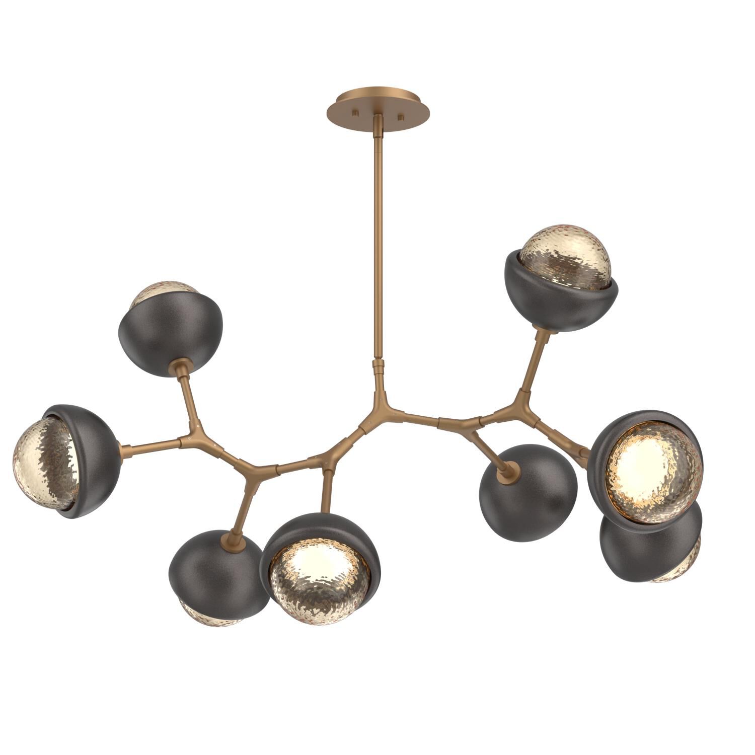 Levi Wilson Cabochon 38 Inch Linear Suspension Light by Hammerton Studio