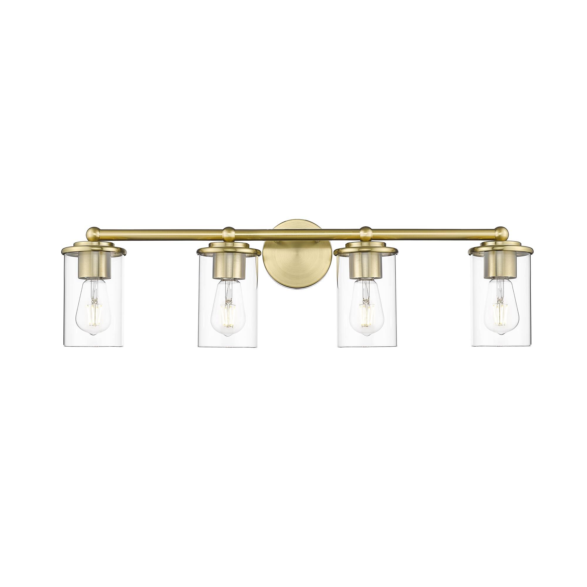 Shown in Luxe Gold finish and Clear glass and Clear shade