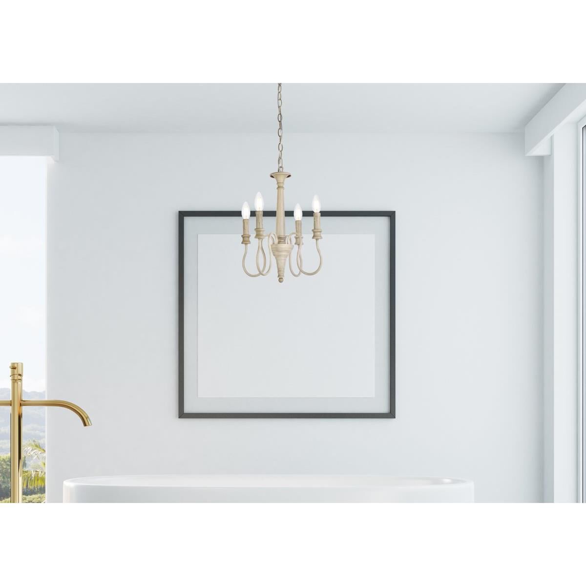 Flynx 14 Inch 4 Light Mini Chandelier by Elegant Lighting