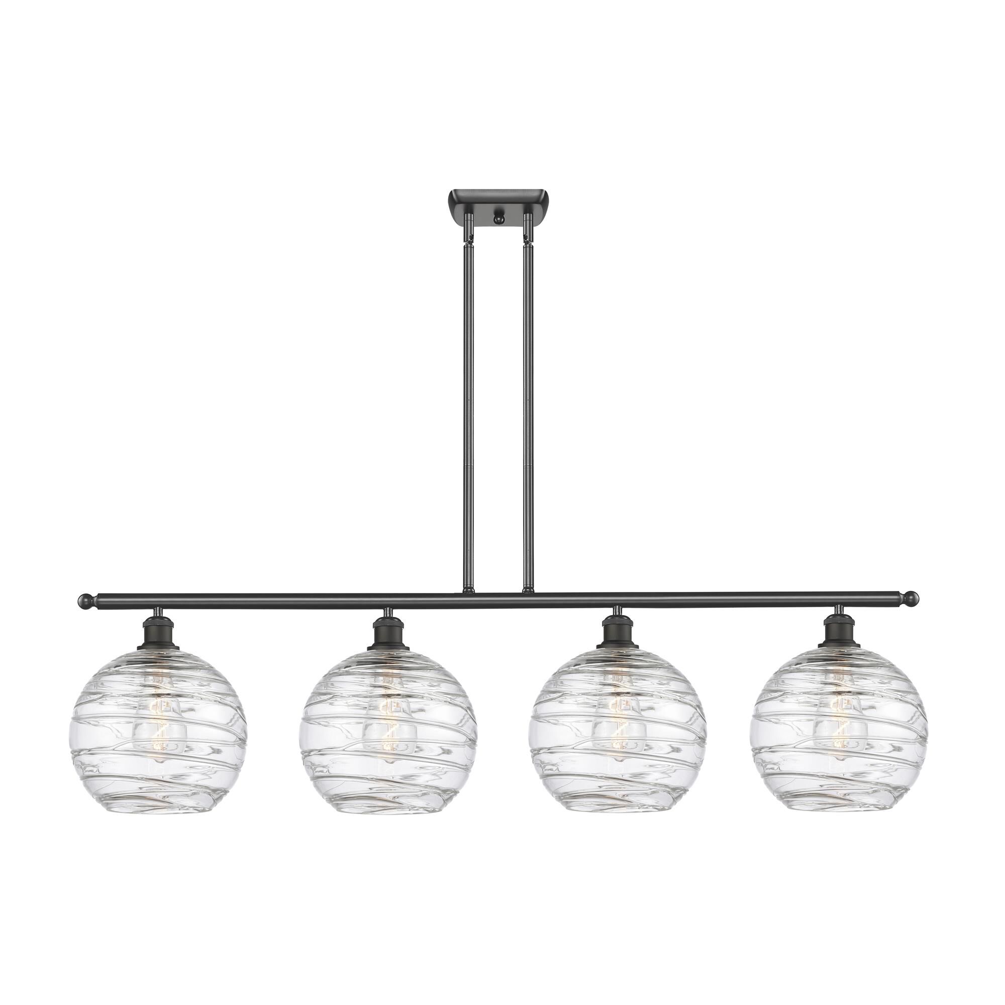 Shown in Oil Rubbed Bronze finish and Clear Athens Deco Swirl 8