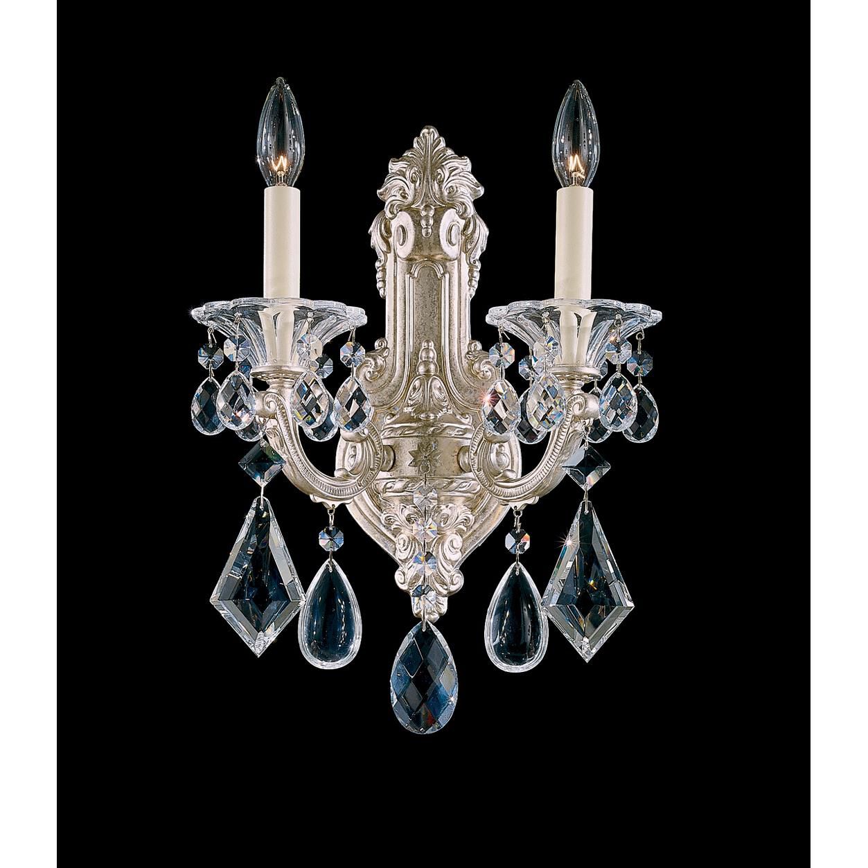 Shown in Antique Silver finish and Clear Heritage Handcut crystal