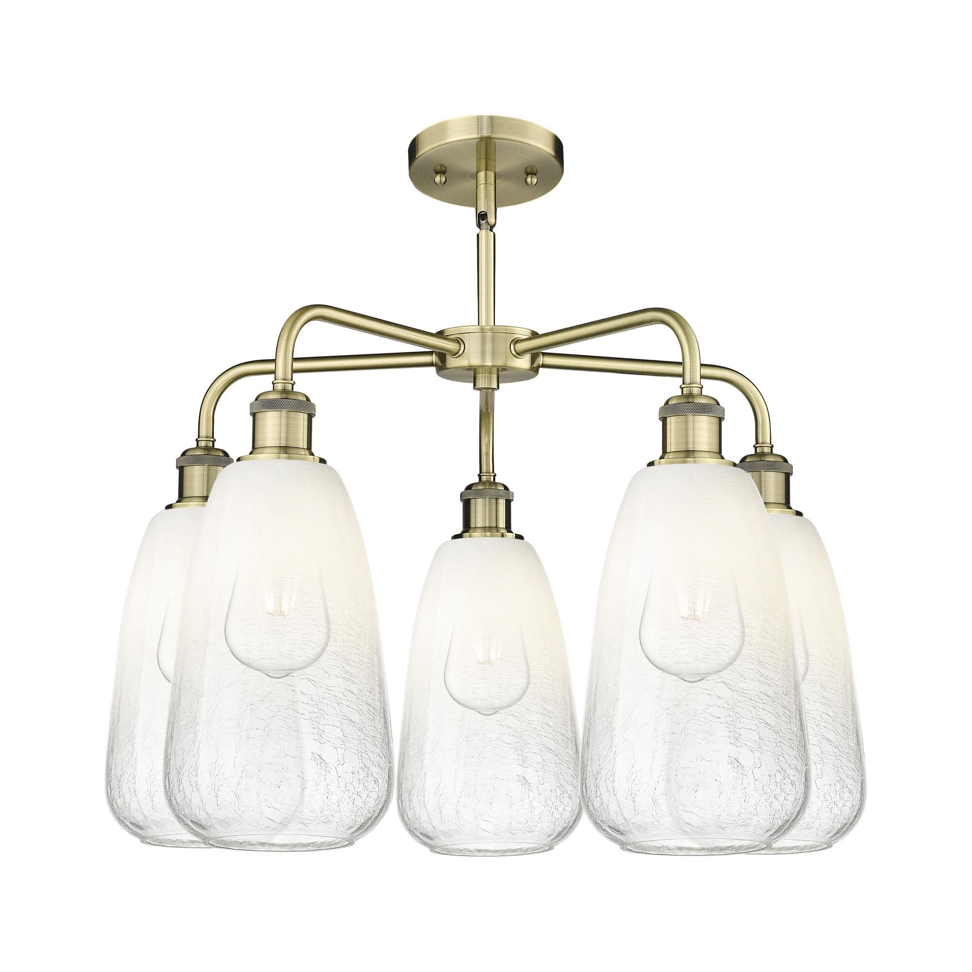 Shown in Antique Brass finish and Opal glass