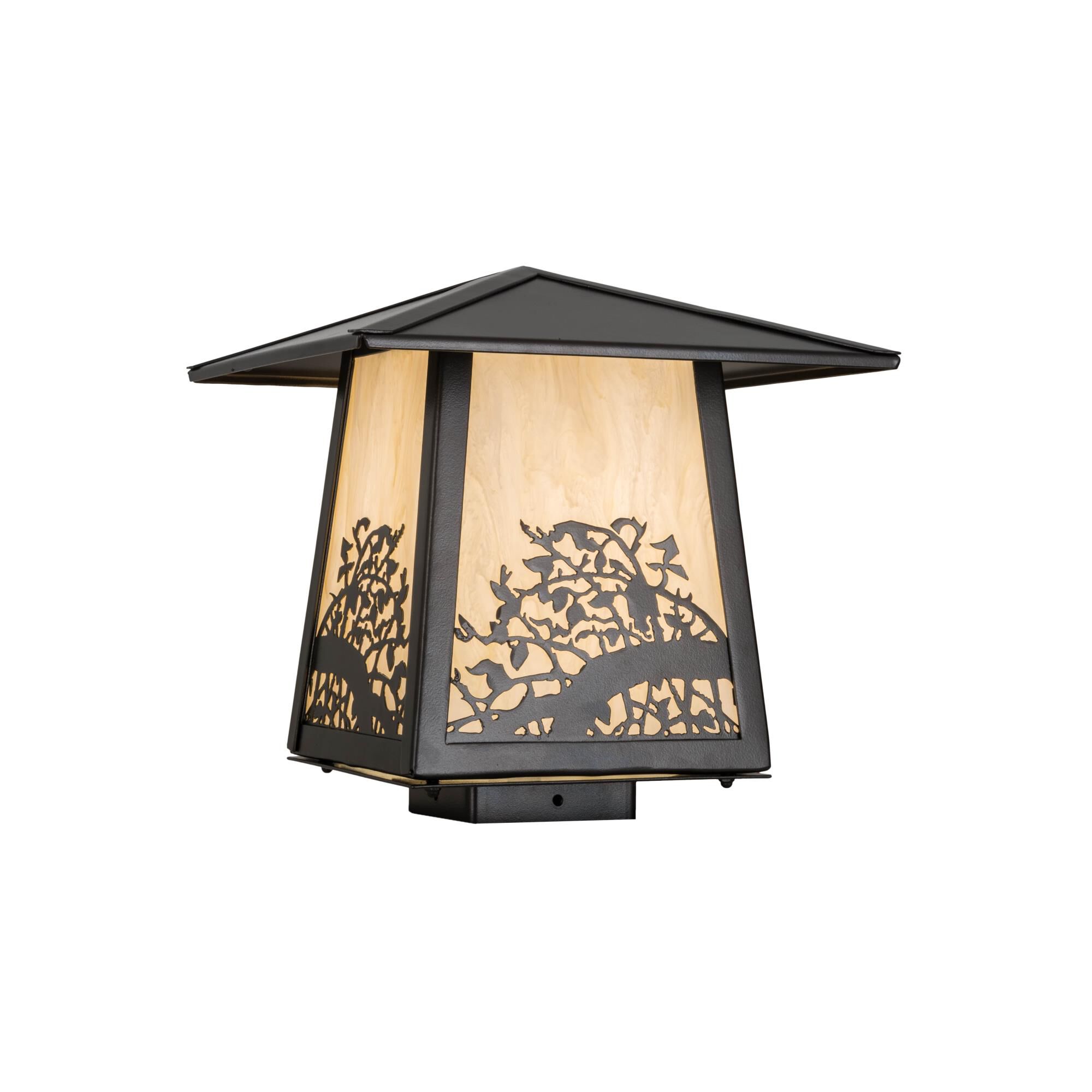 12 Inch Tall 1 Light Outdoor Post Lamp by Meyda Lighting