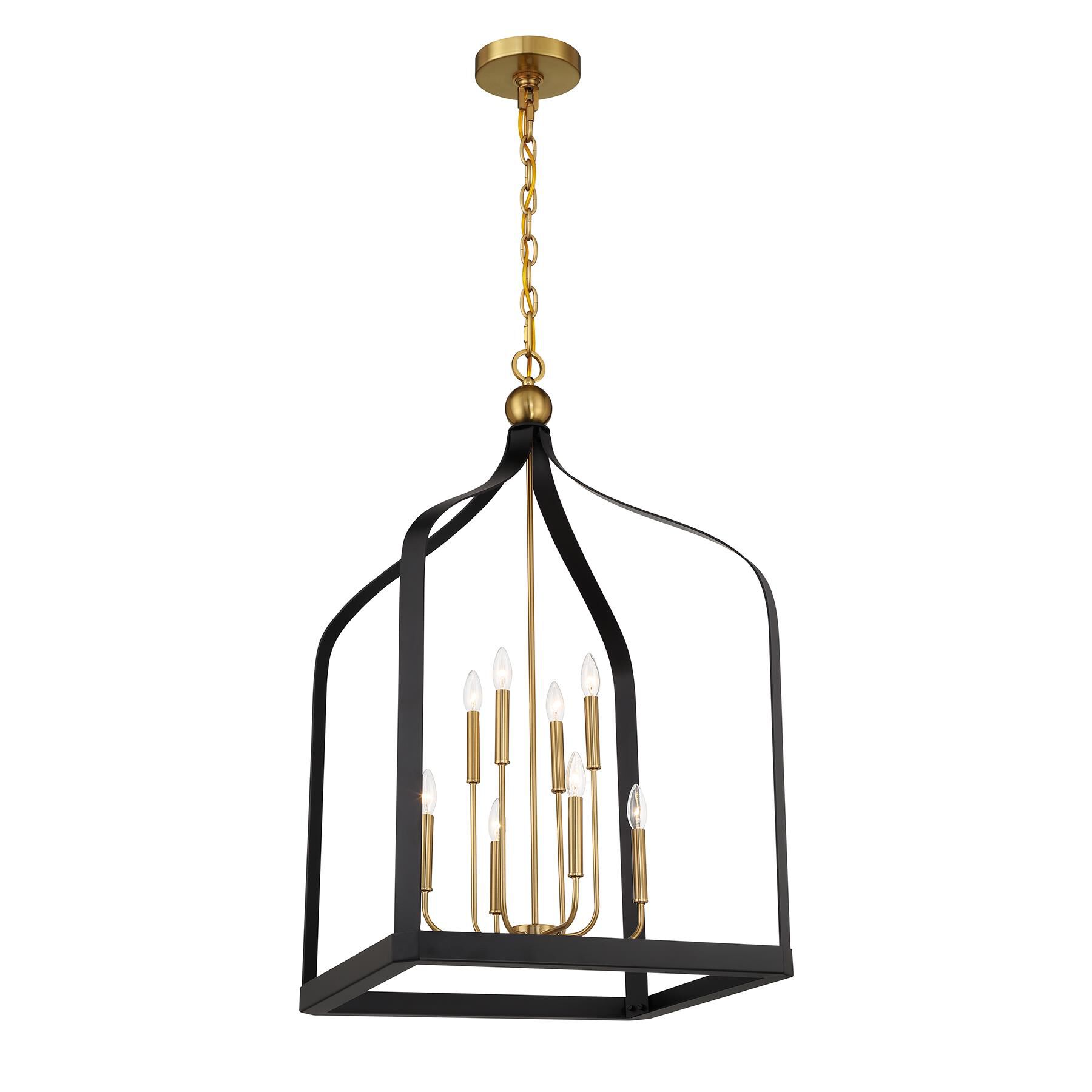 Shown in Matte Black With Warm Brass Accents finish