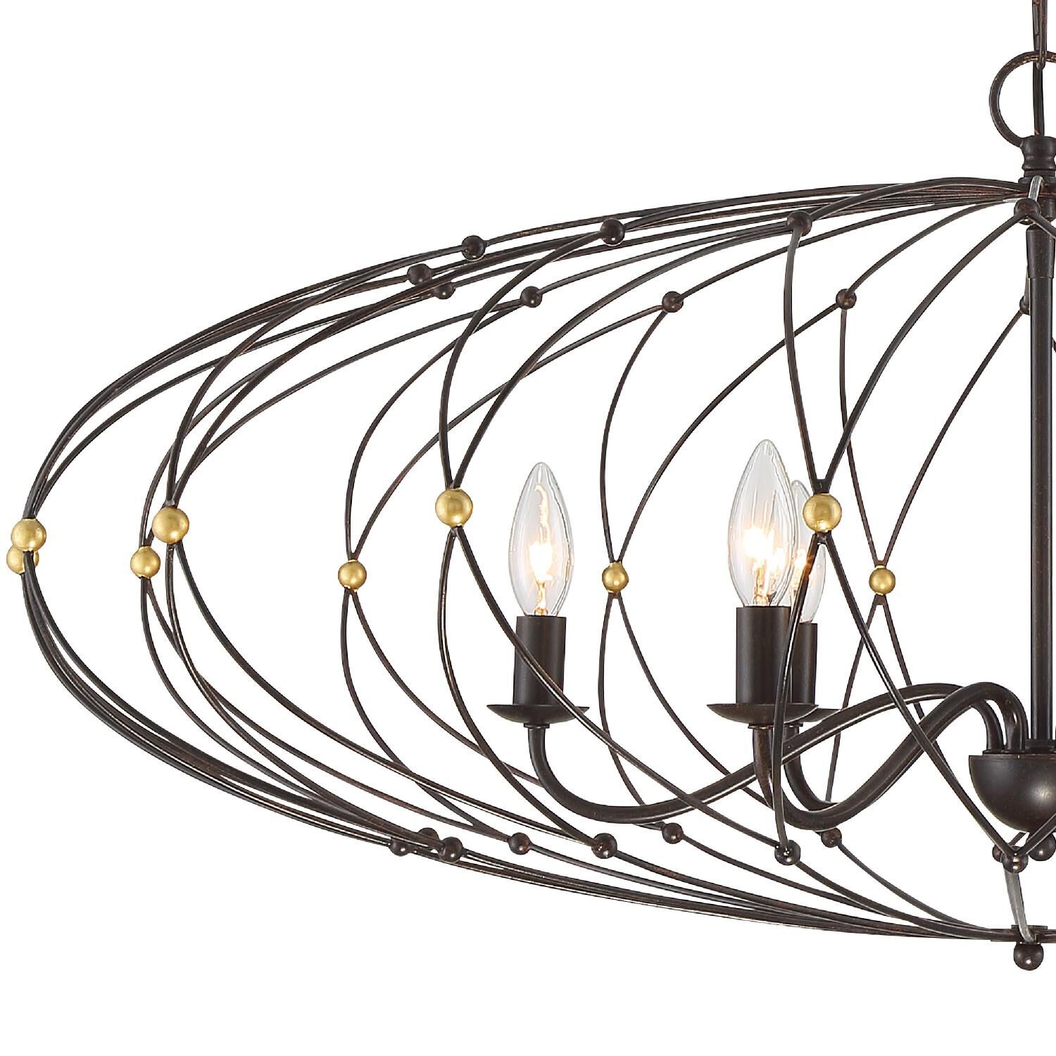 Zucca 38 Inch 6 Light Chandelier by Crystorama