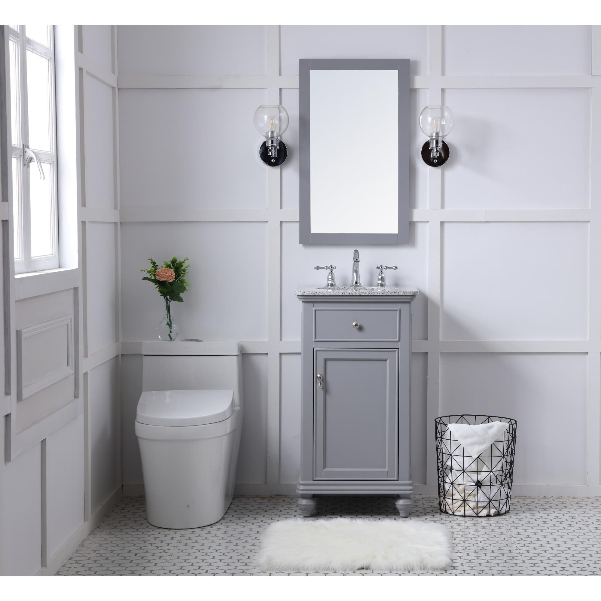 Shown in Light Grey finish