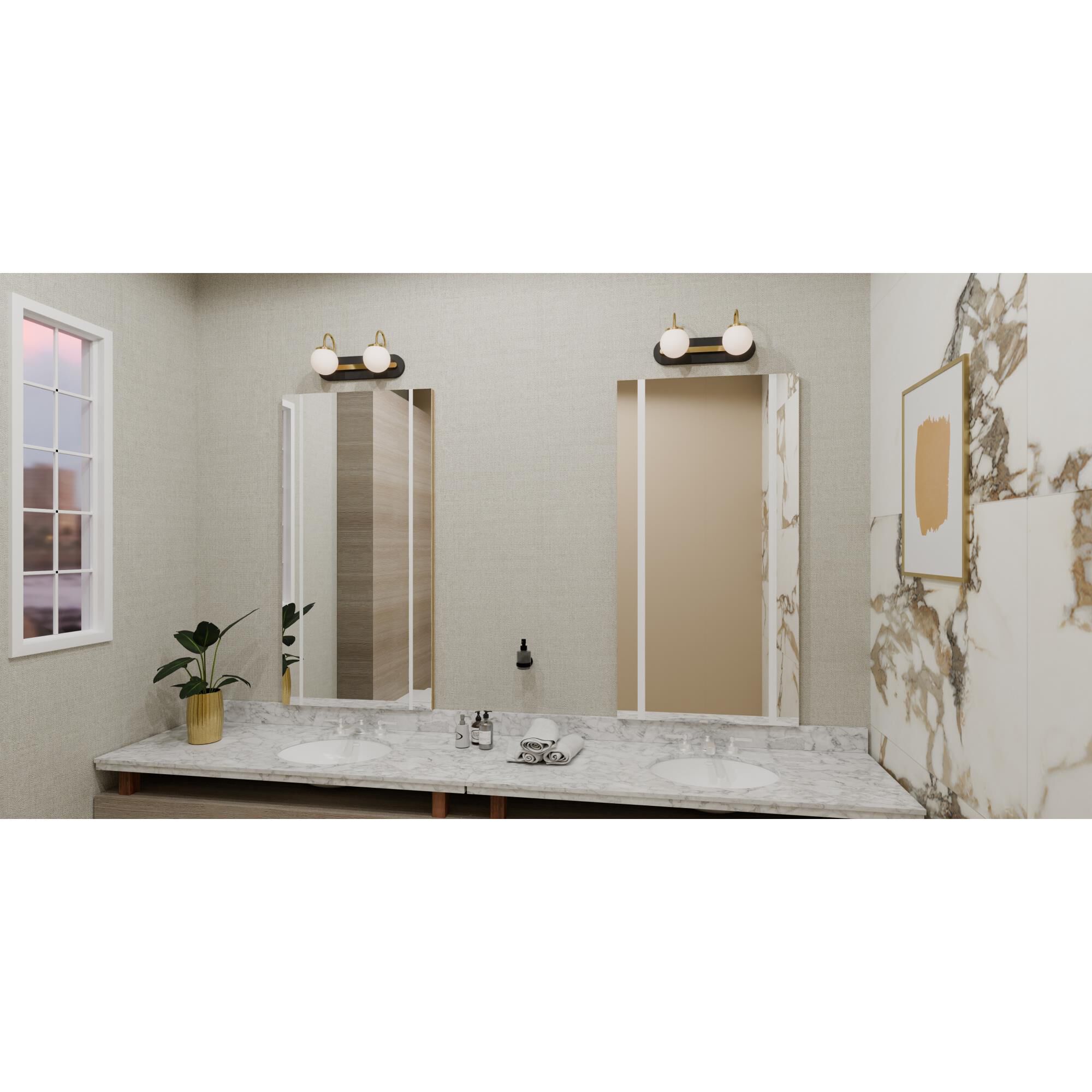 Shown in Matte Black finish and Opal Etched glass