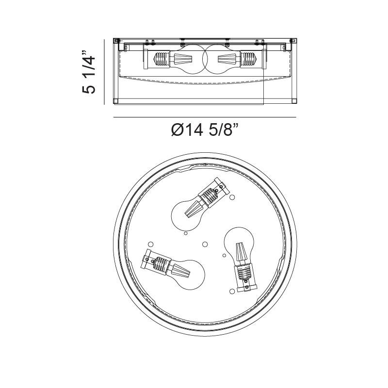 Shown in Aged Gold Brass finish and White Acrylic glass