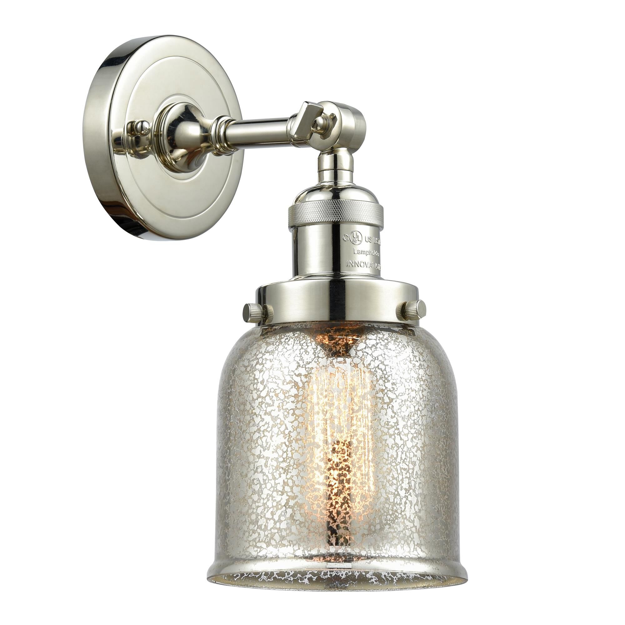 Shown in Polished Nickel finish and Silver Mercury glass