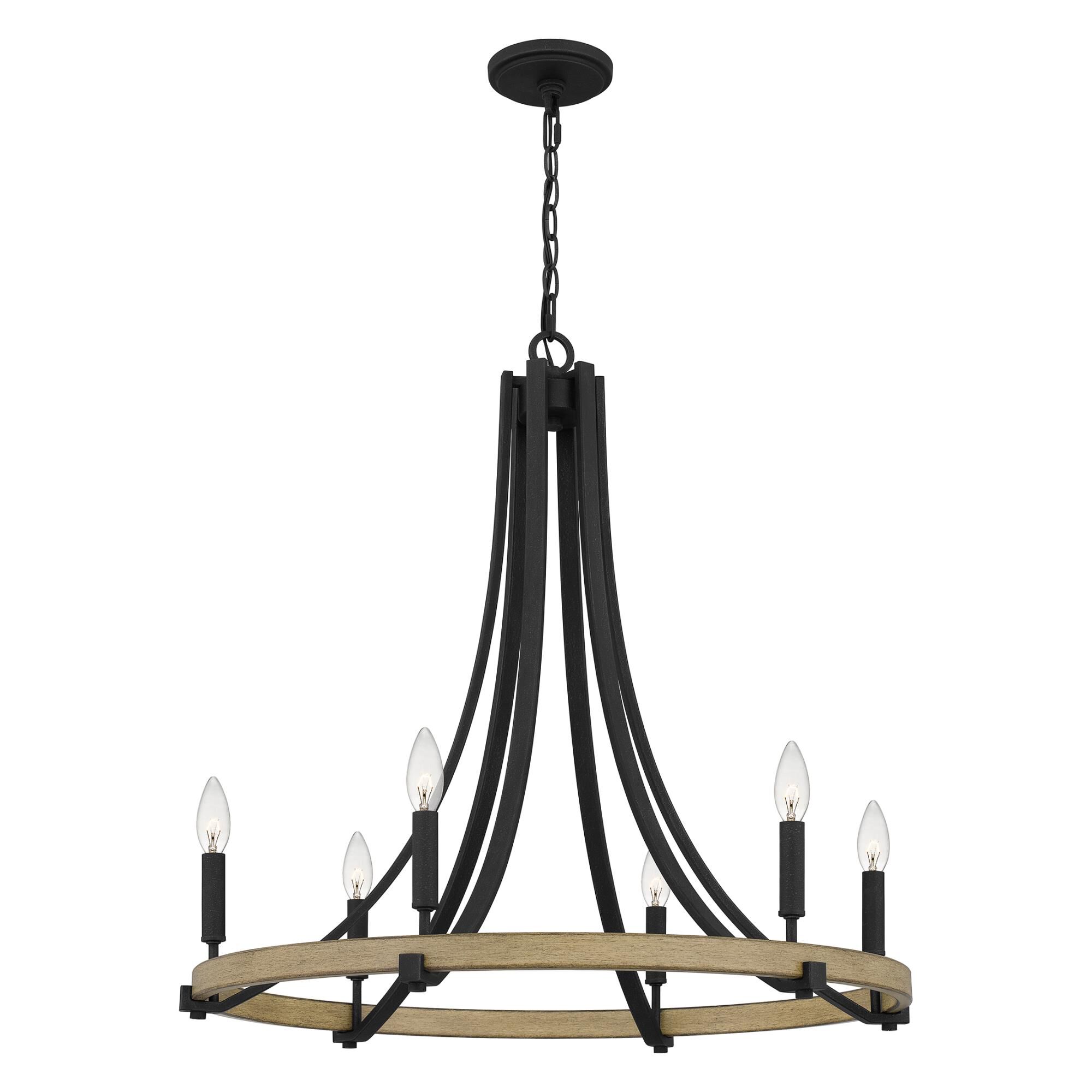 Colombes 28 Inch 6 Light Chandelier by Quoizel