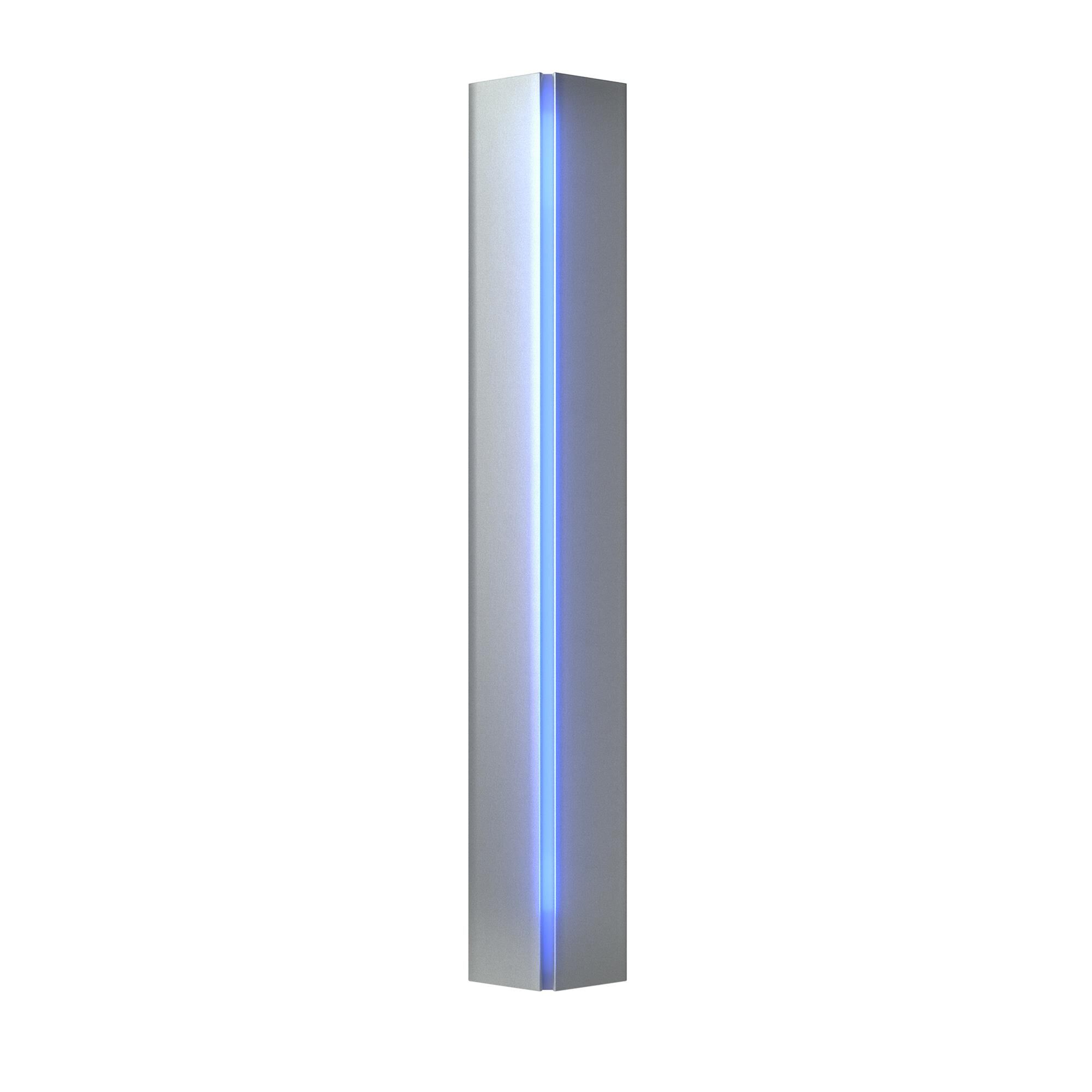 Shown in Vintage Platinum finish and Blue  glass