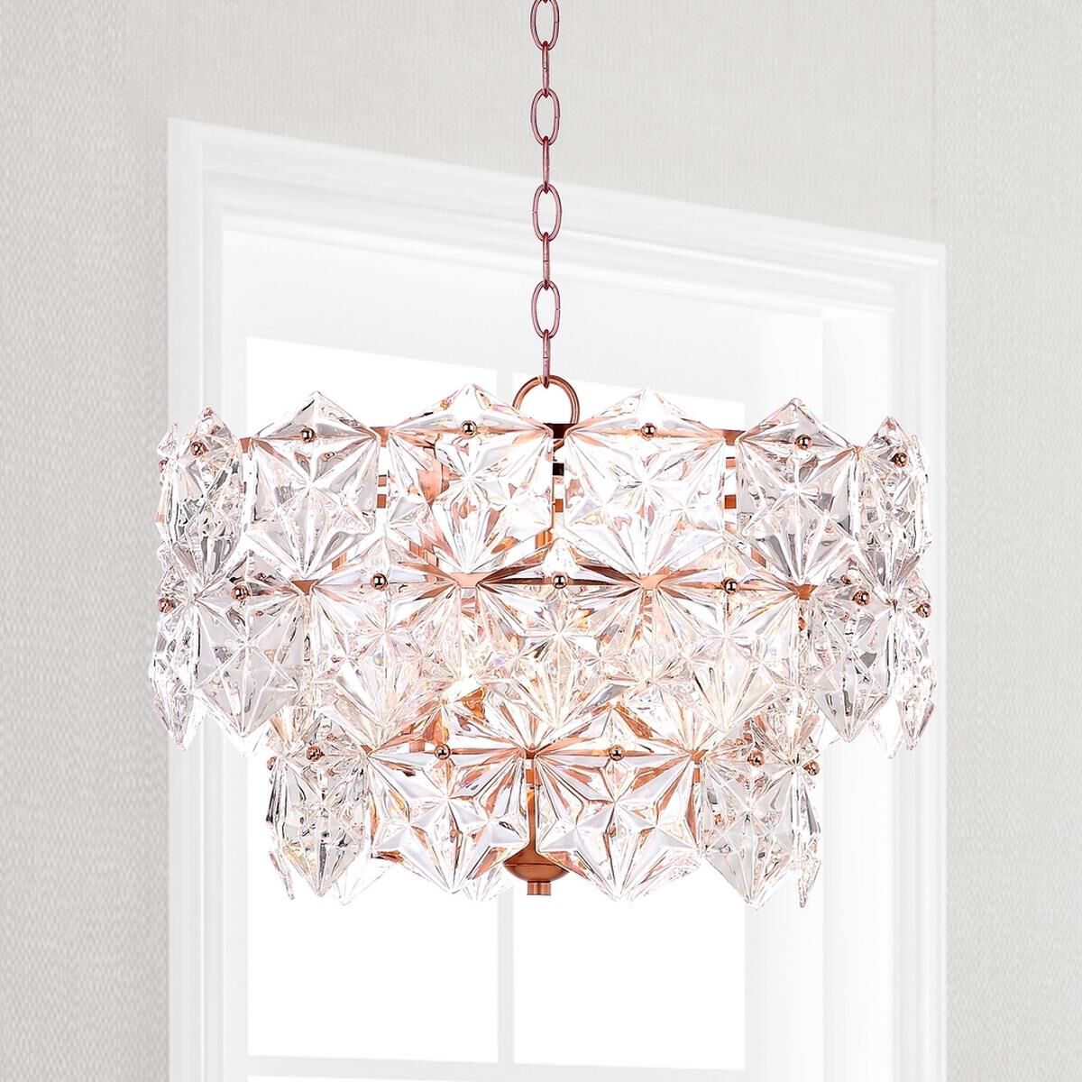 Sia Light Adjustable 19 Inch Cage Pendant by Safavieh