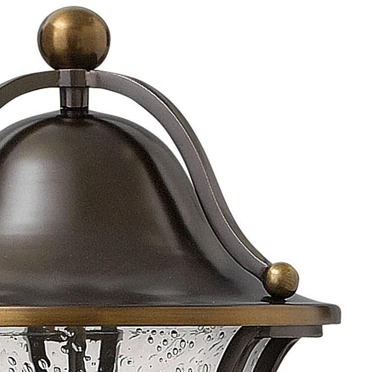 Shown in Olde Bronze finish and Clear Seedy glass